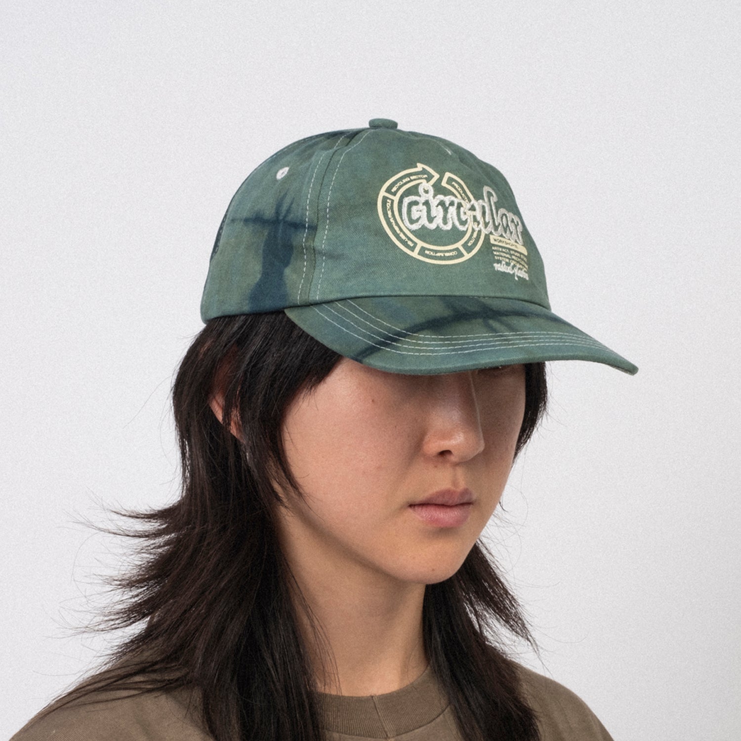 [SPACE AVAILABLE] CIRCULAR DESIGN CAP _ TYE DYE GREEN