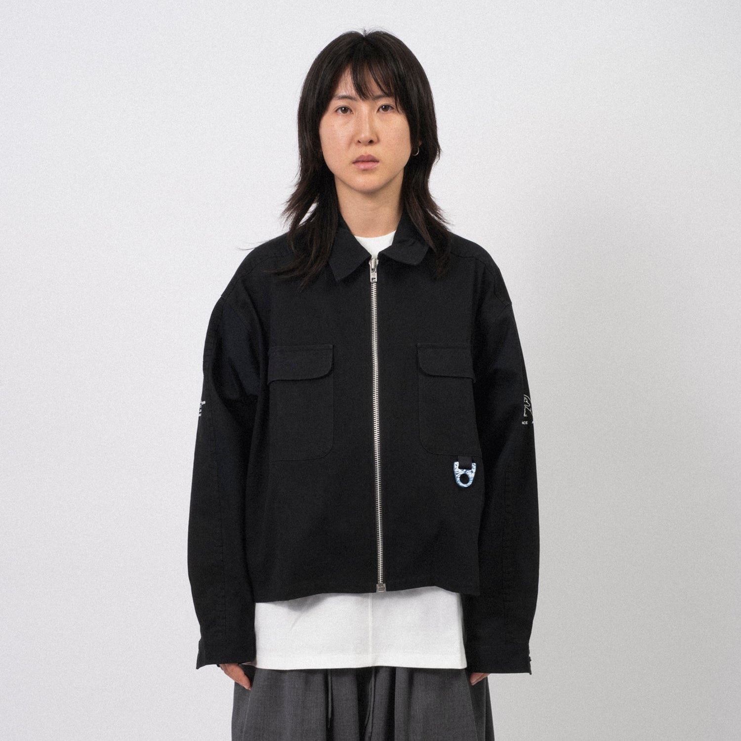 [SPACE AVAILABLE] RECYCLING UNIFORM JACKET _ BLACK