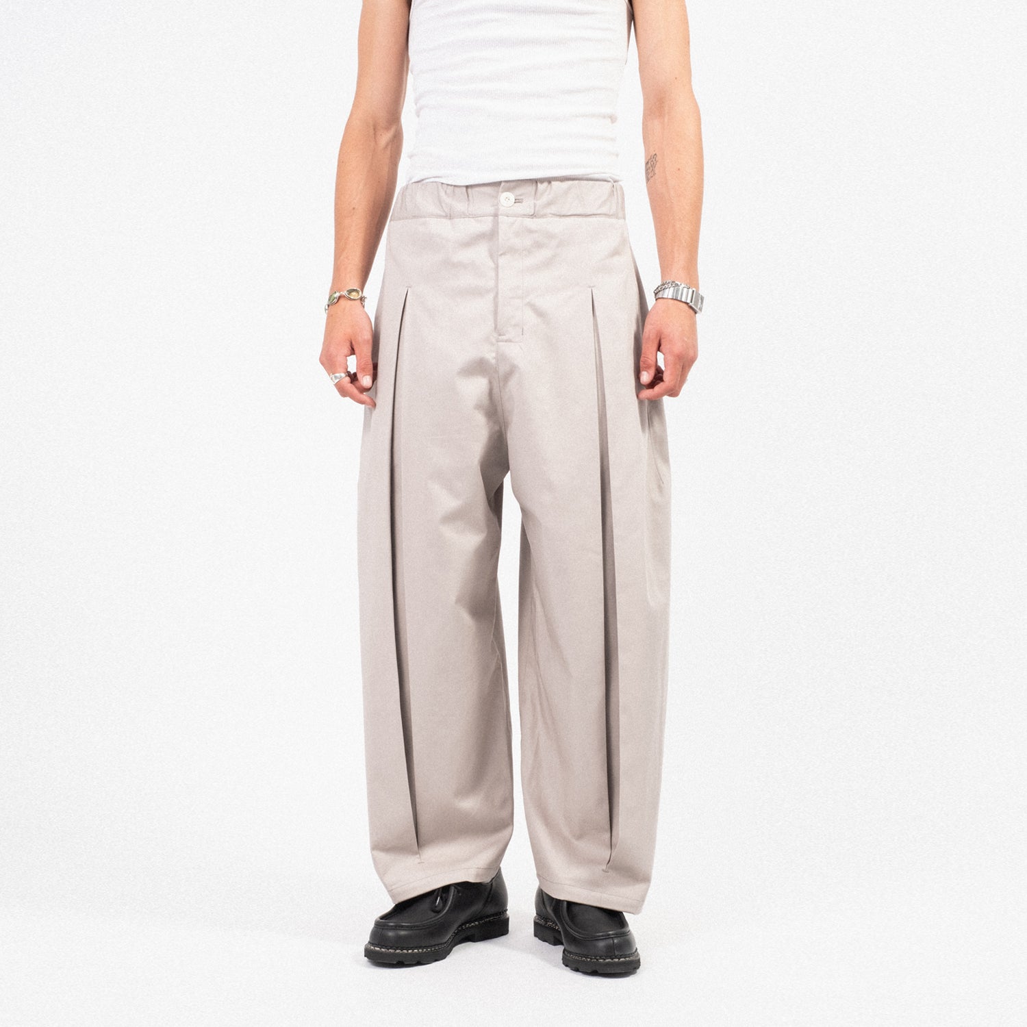 [SAGE NATION] BOX PLEAT TROUSER _ MUTED LILAC