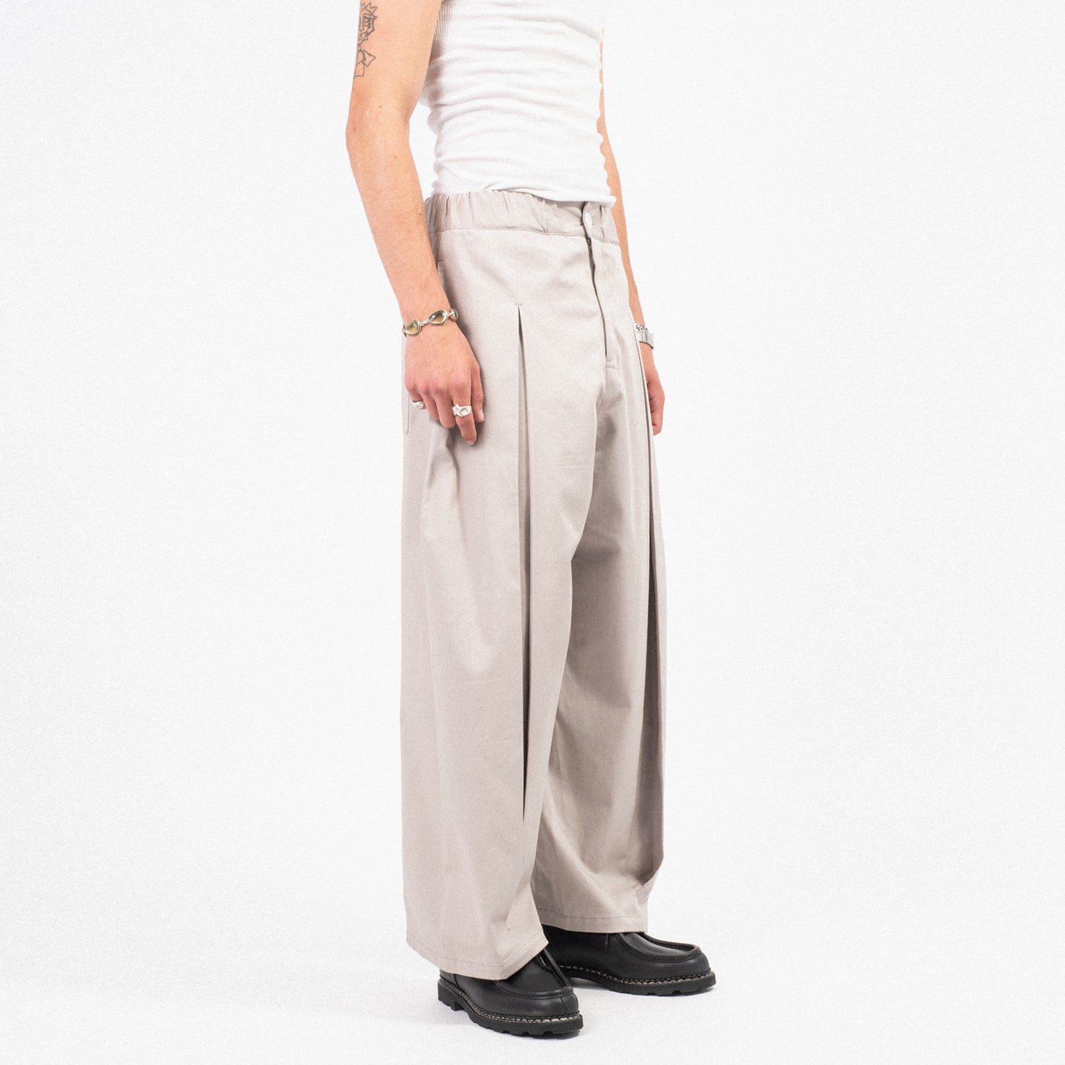 [SAGE NATION] BOX PLEAT TROUSER _ MUTED LILAC