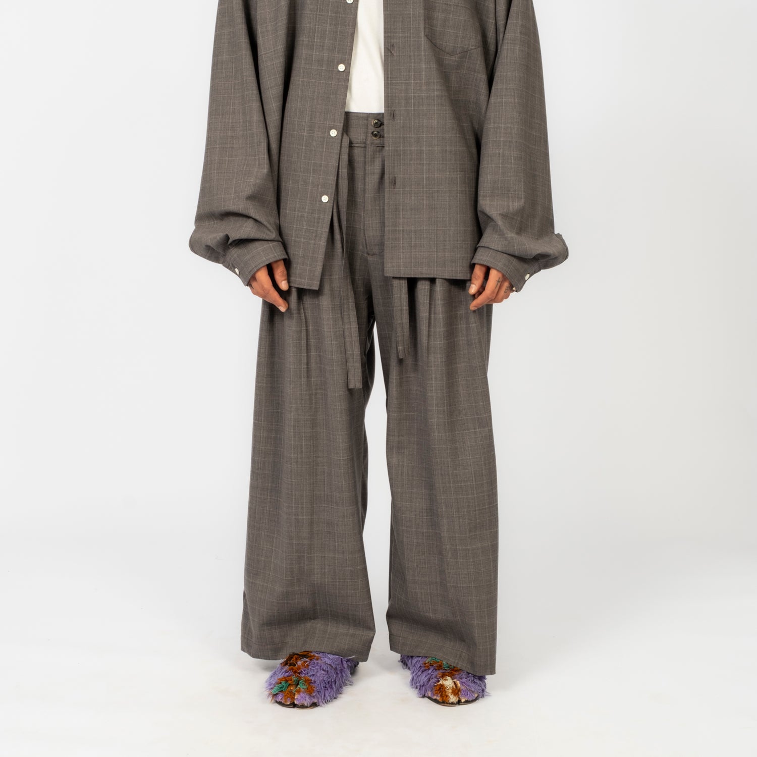 [SILLAGE] HAKAMA PANTS _ GLEN CHECK