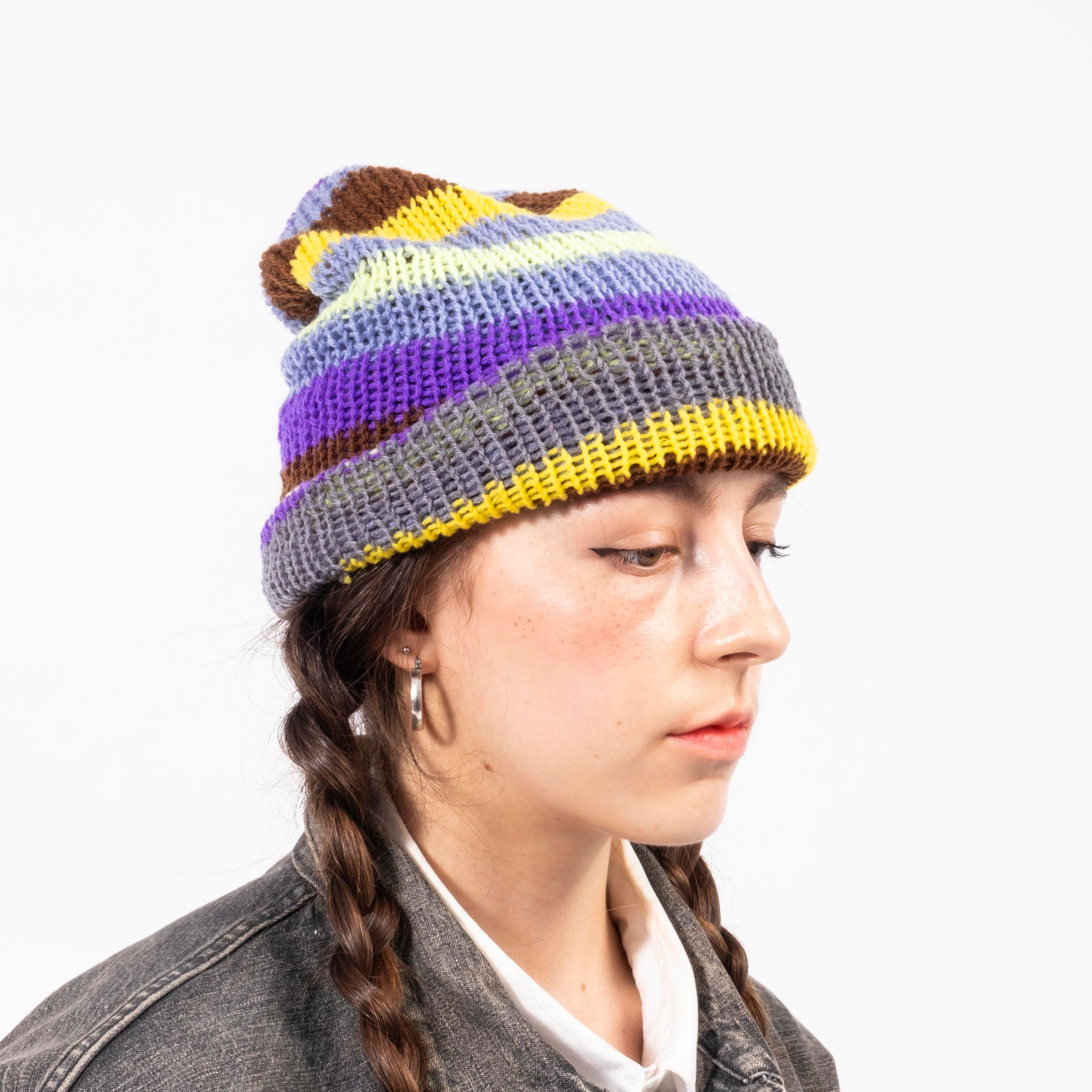 [APOLLON] REVERSIBLE LONG KNIT _ YELLOW X BROWN
