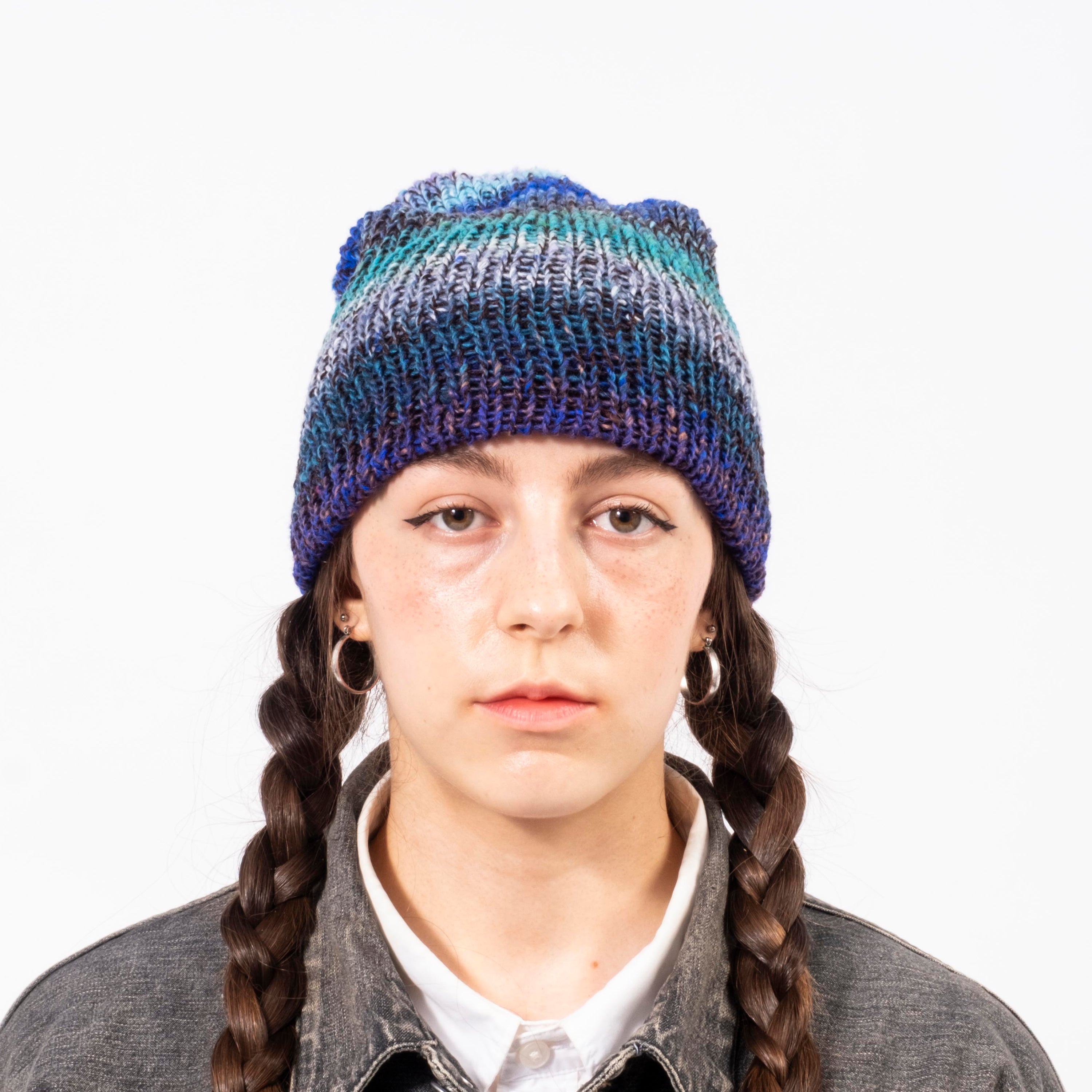 [APOLLON] STRIPE KNIT _ NAVY X PURPLE