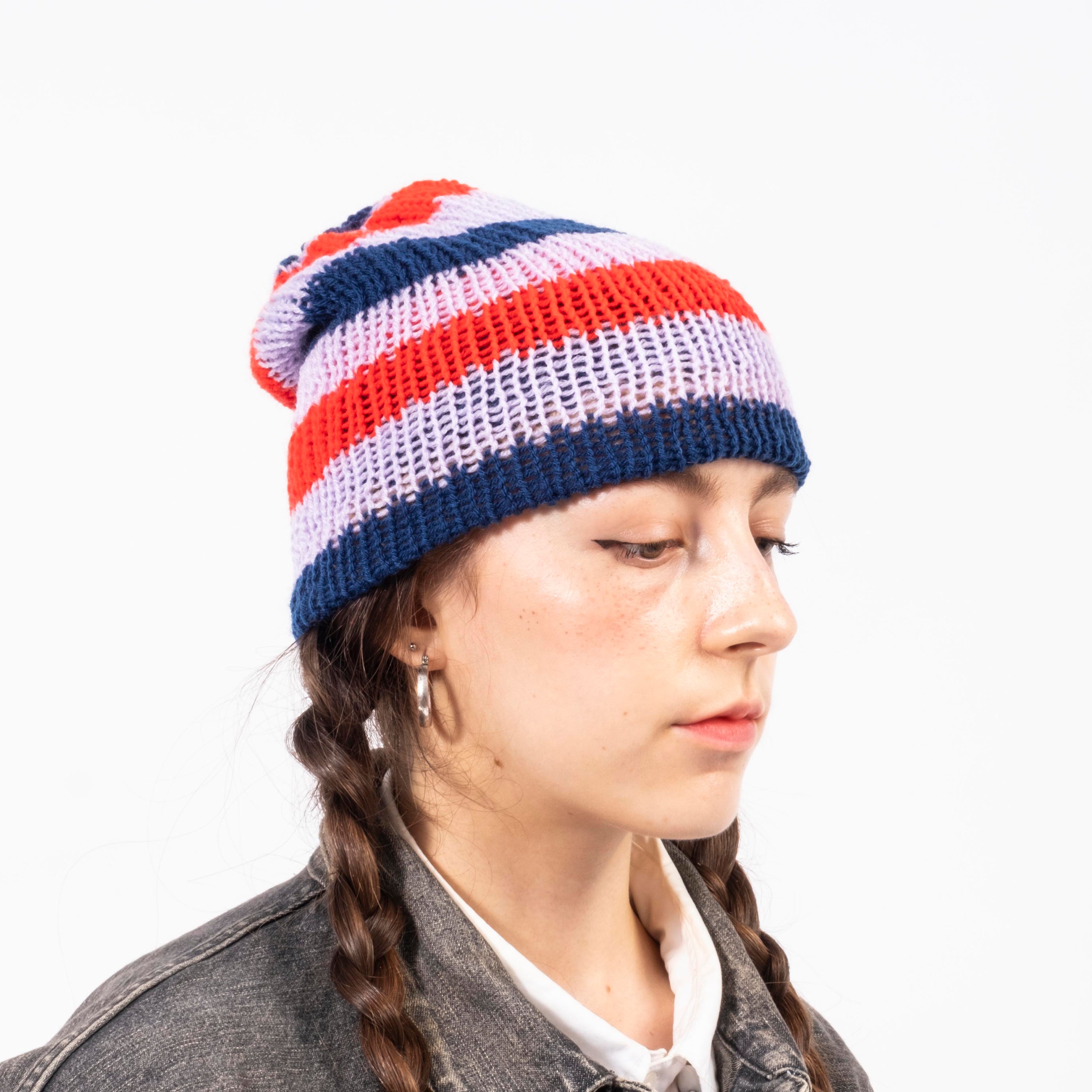 [APOLLON] STRIPE KNIT _ RED X BLUE