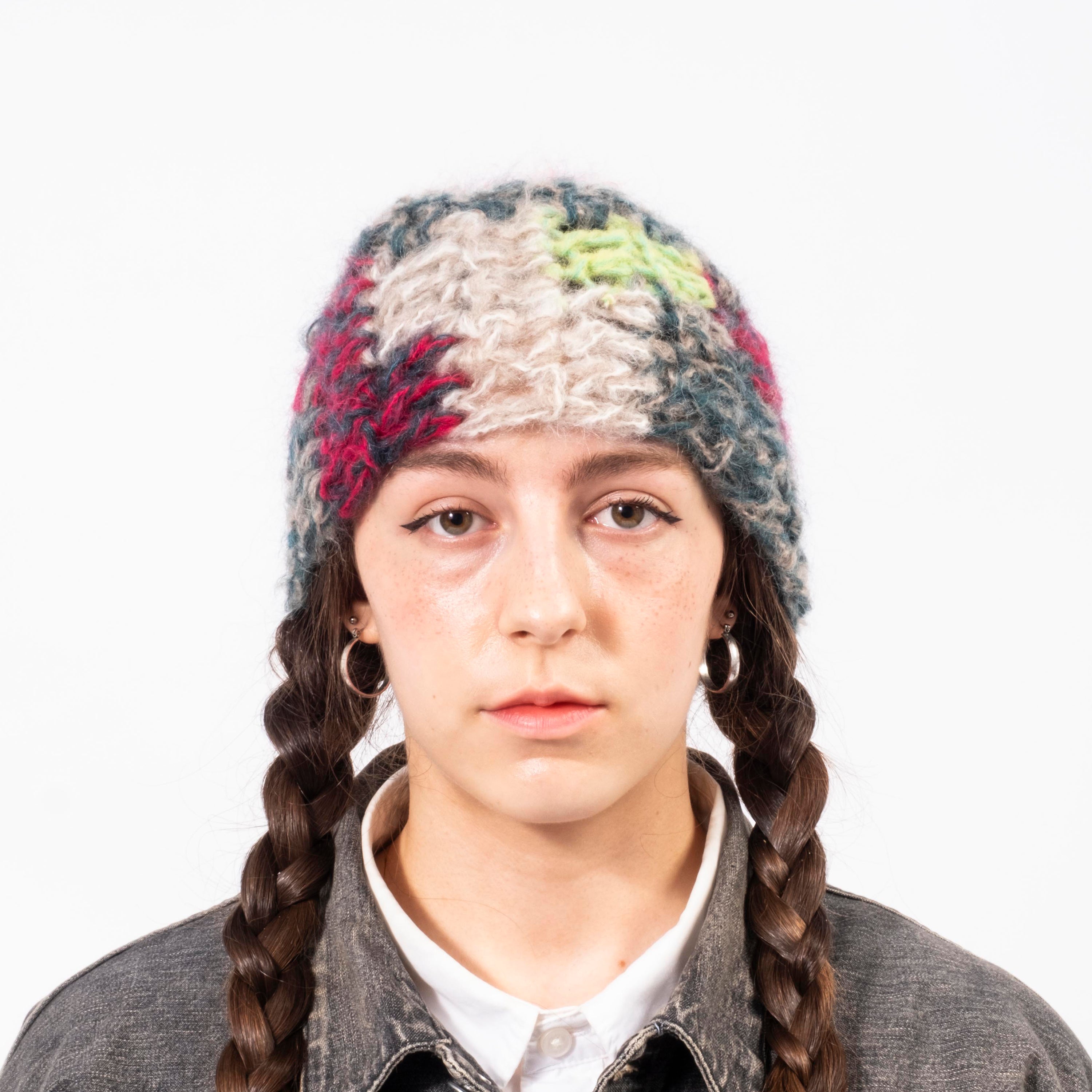 [APOLLON] MOHAIR KNIT _ GREY X PURPLE