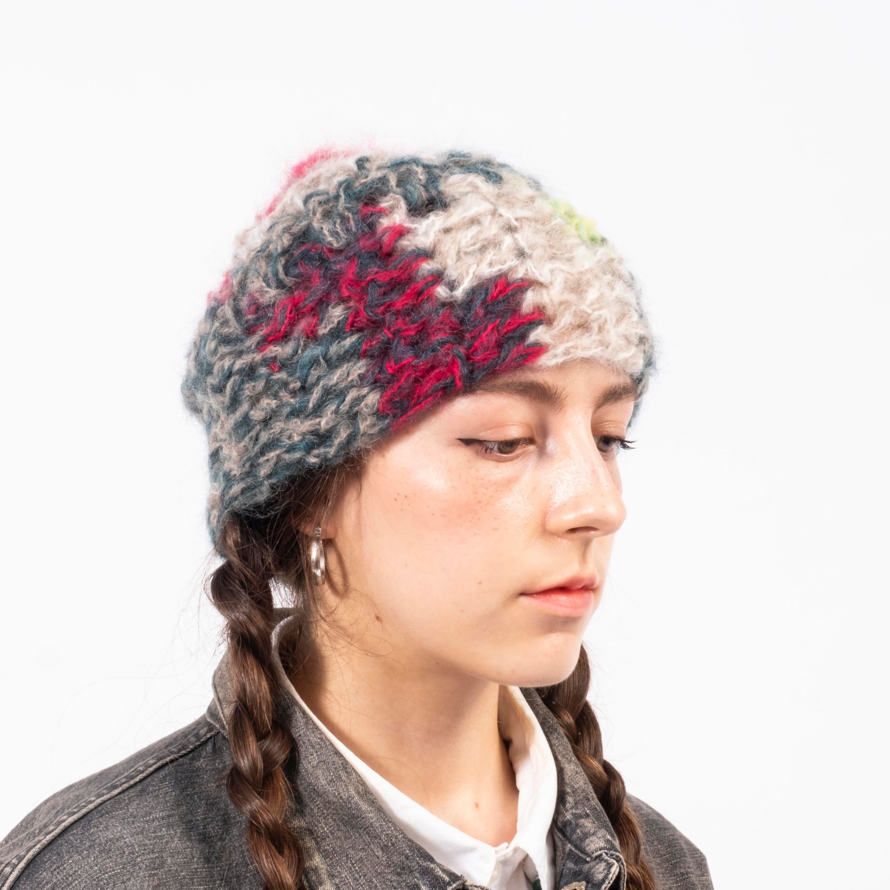 [APOLLON] MOHAIR KNIT _ GREY X PURPLE