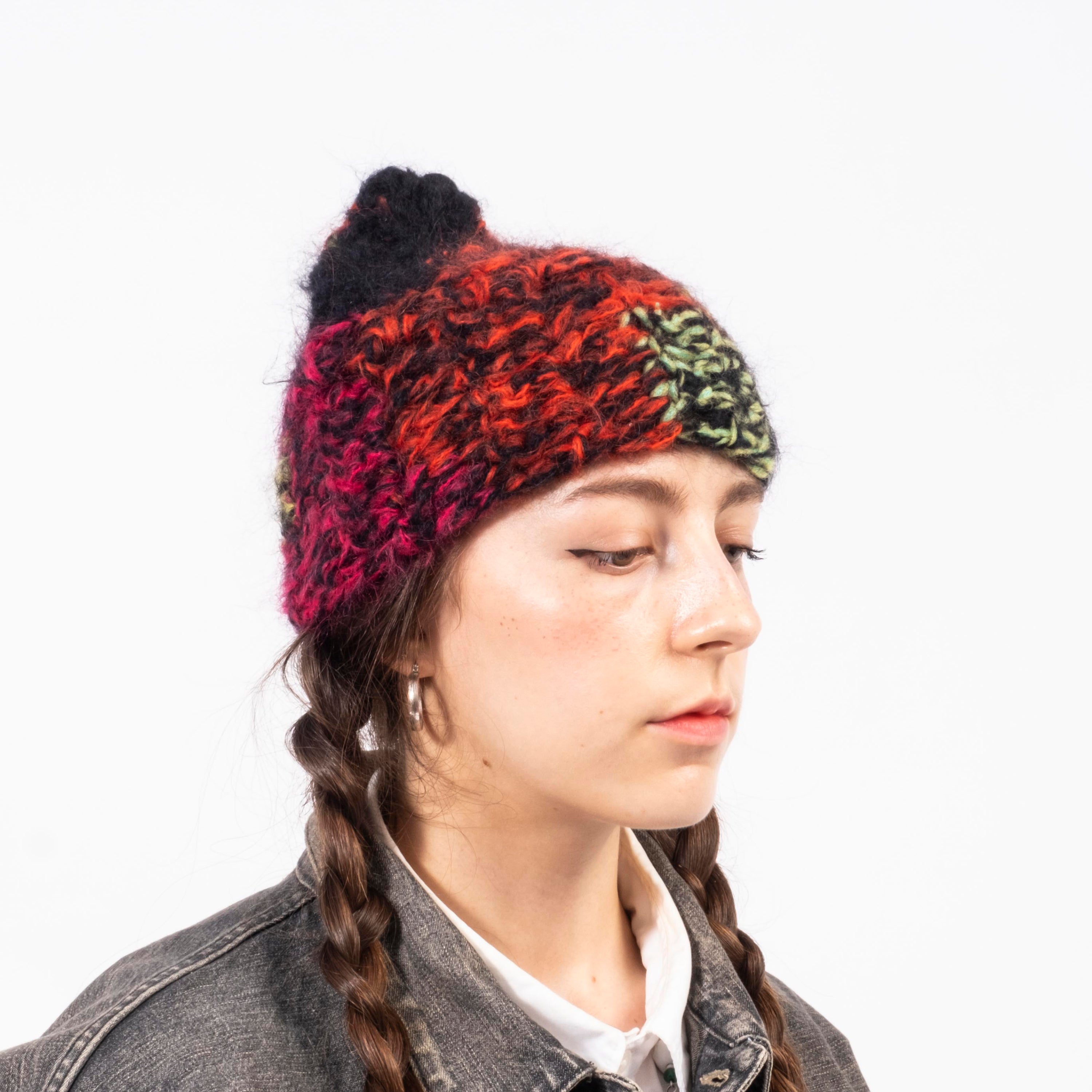 [APOLLON] MOHAIR KNIT _ YELLOW X RED