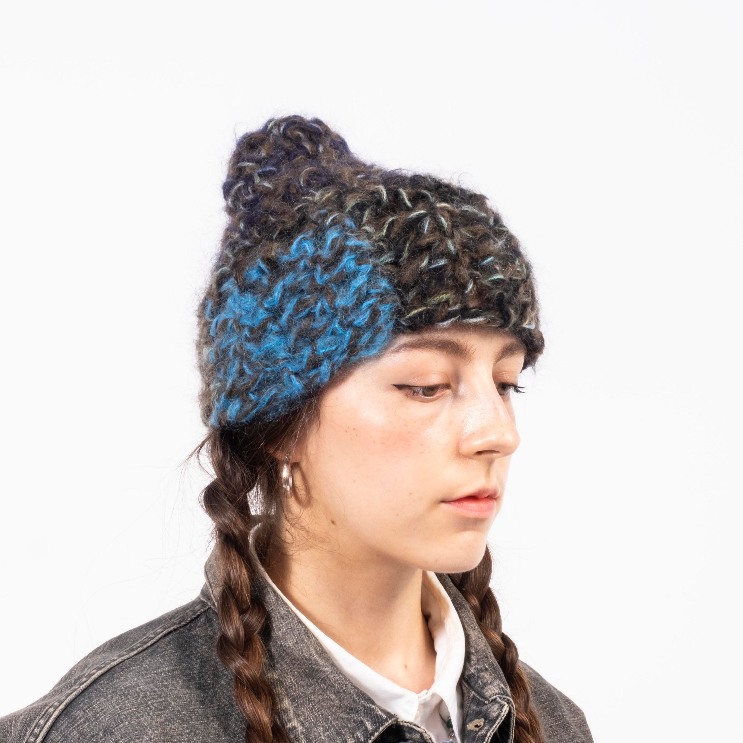 [APOLLON] MOHAIR KNIT _ BROWN X BLUE