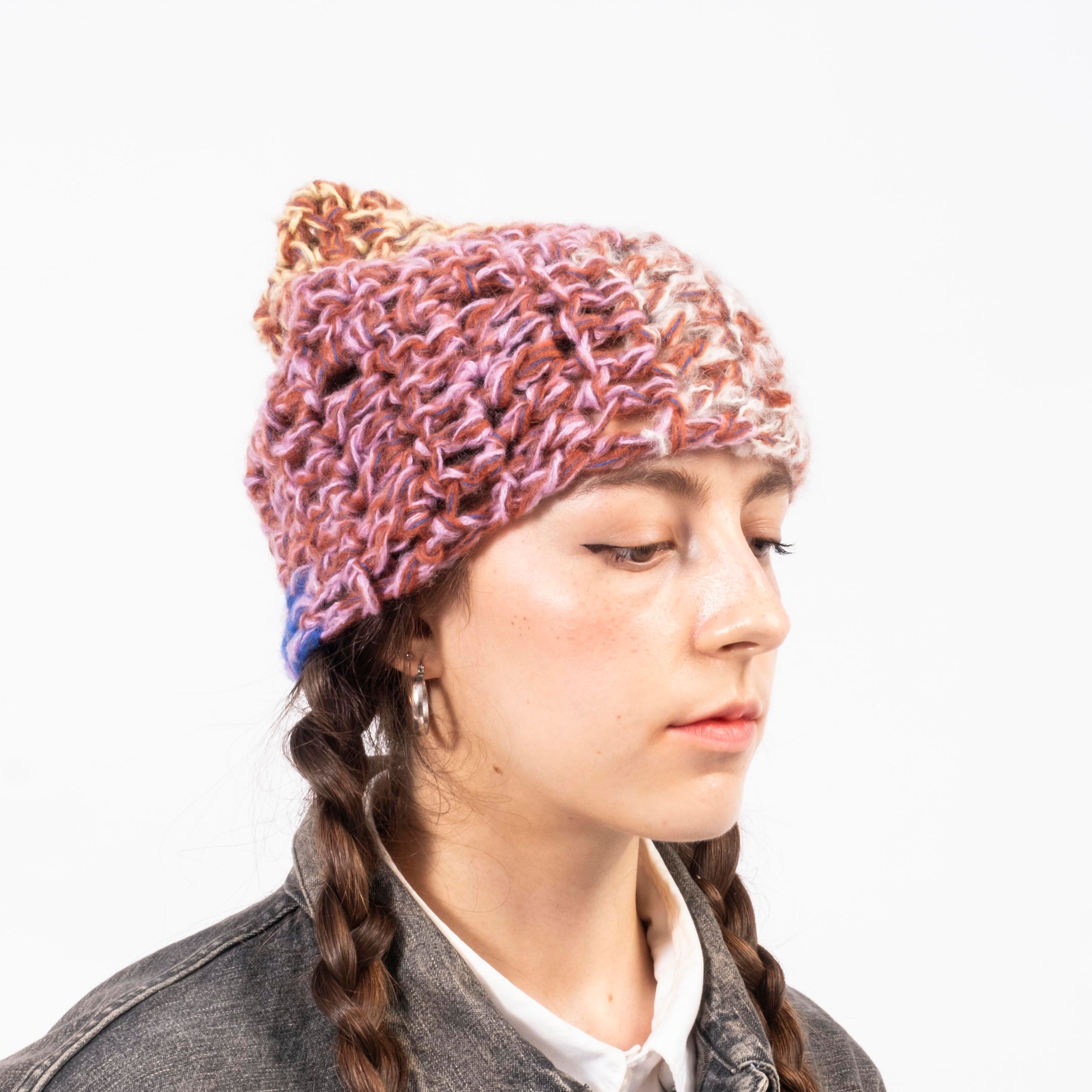 [APOLLON] MOHAIR KNIT _ ROSE X BLUE