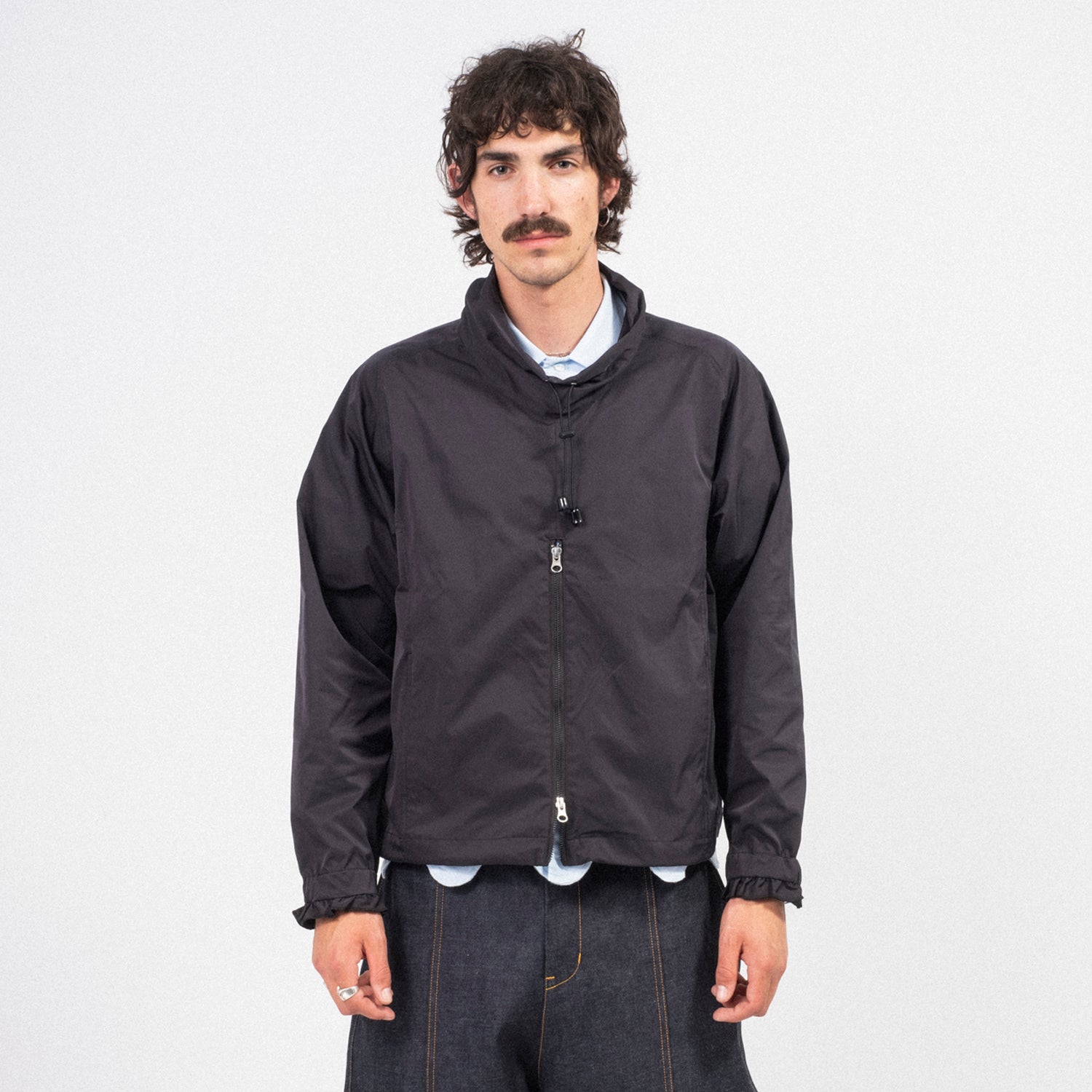 [NICK GEAR] MIDDLE ZIP BLOUSON _ BLACK