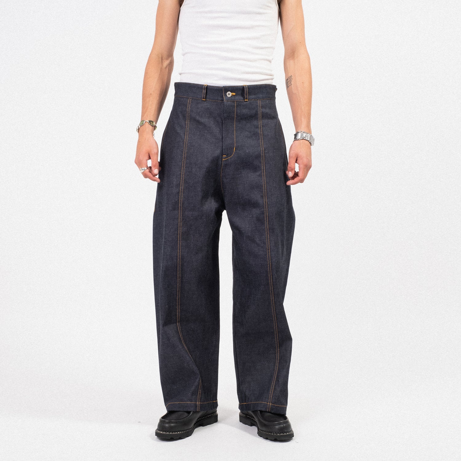 [SAGE NATION] WELT TROUSER DENIM _ RAW DENIM