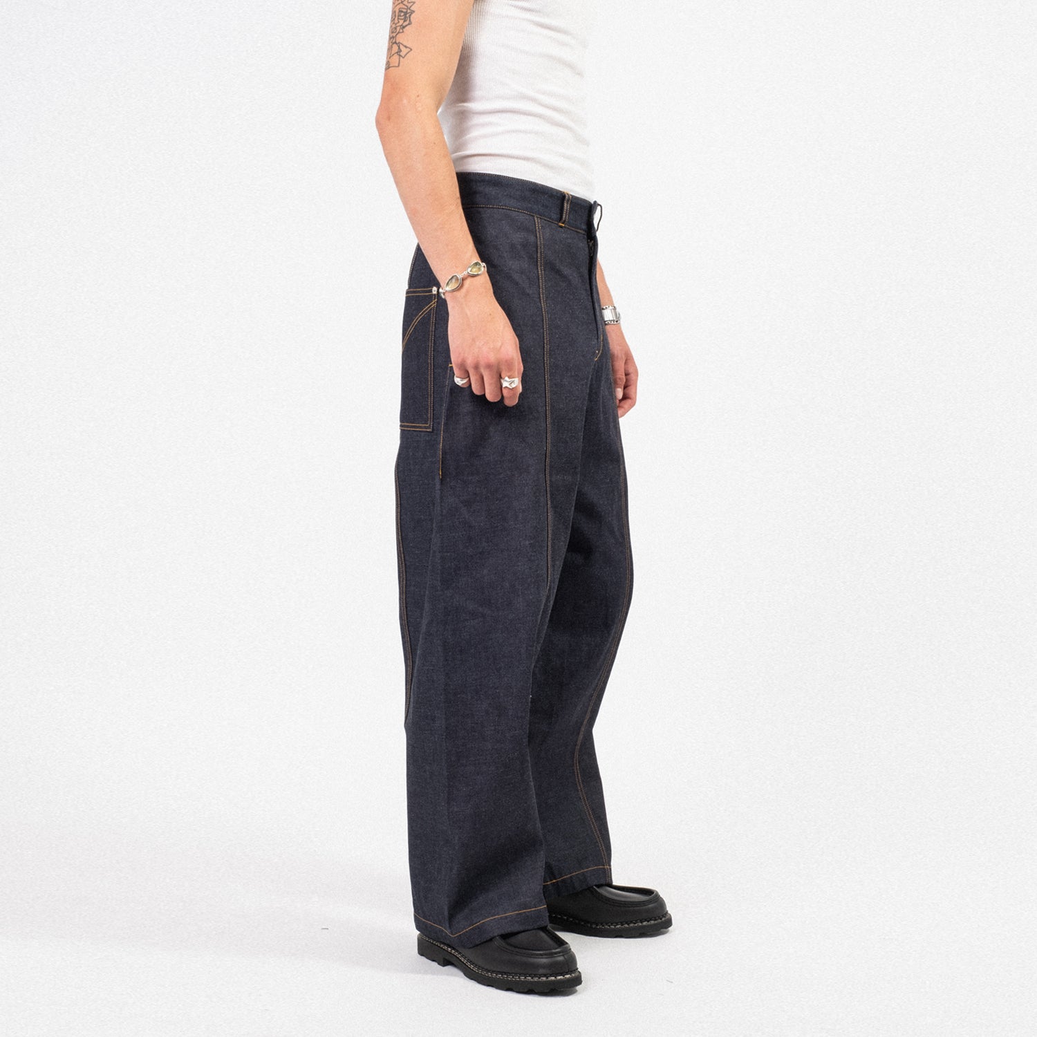 [SAGE NATION] WELT TROUSER DENIM _ RAW DENIM