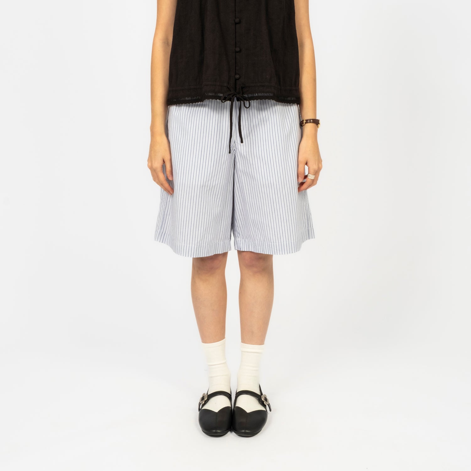 [DUNST] UNISEX PAJAMA BERMUDA SHORTS _ BLUE STRIPE