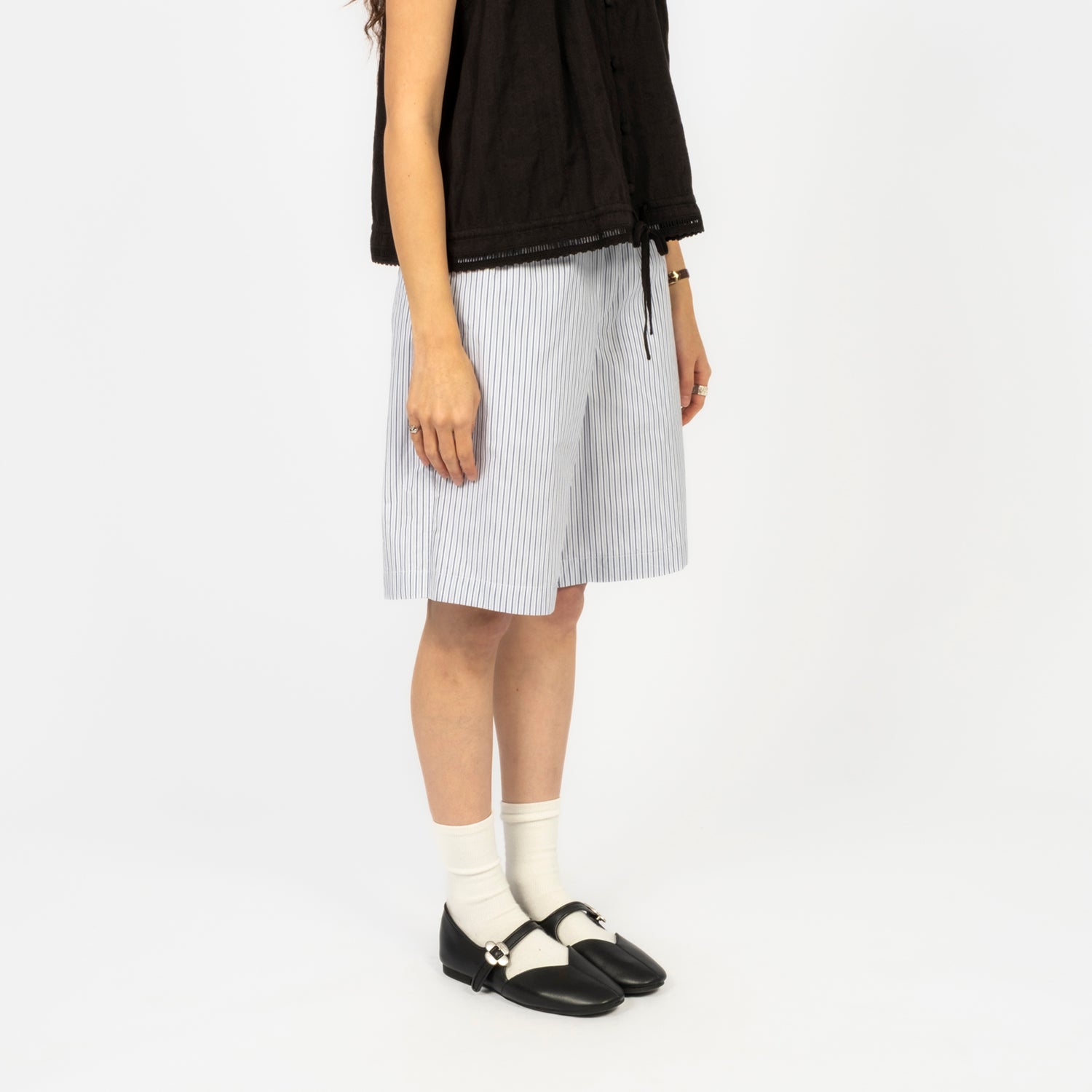 [DUNST] UNISEX PAJAMA BERMUDA SHORTS _ BLUE STRIPE
