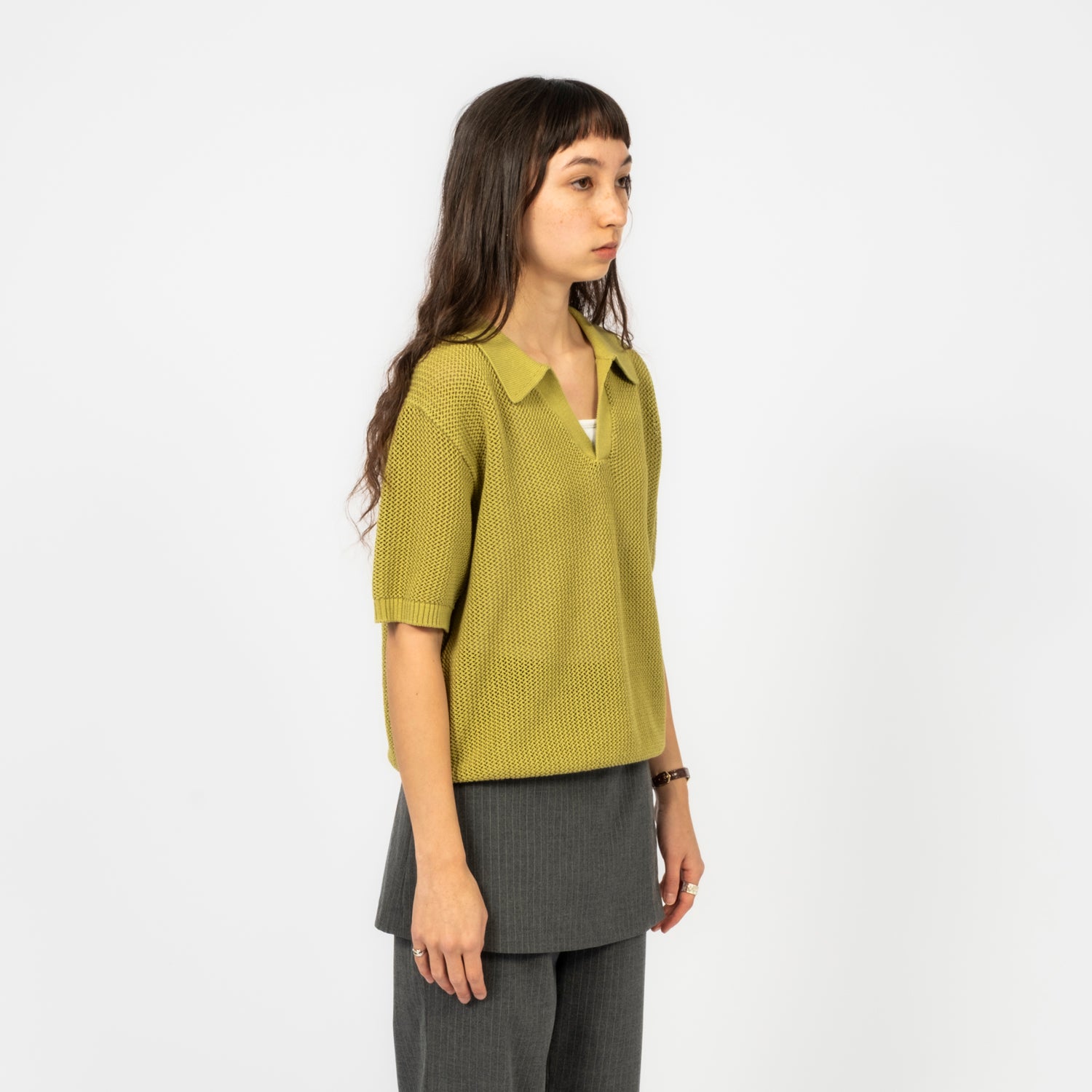 [DUNST] UNISEX CHUNKY COLLARED KNIT _ OLIVE