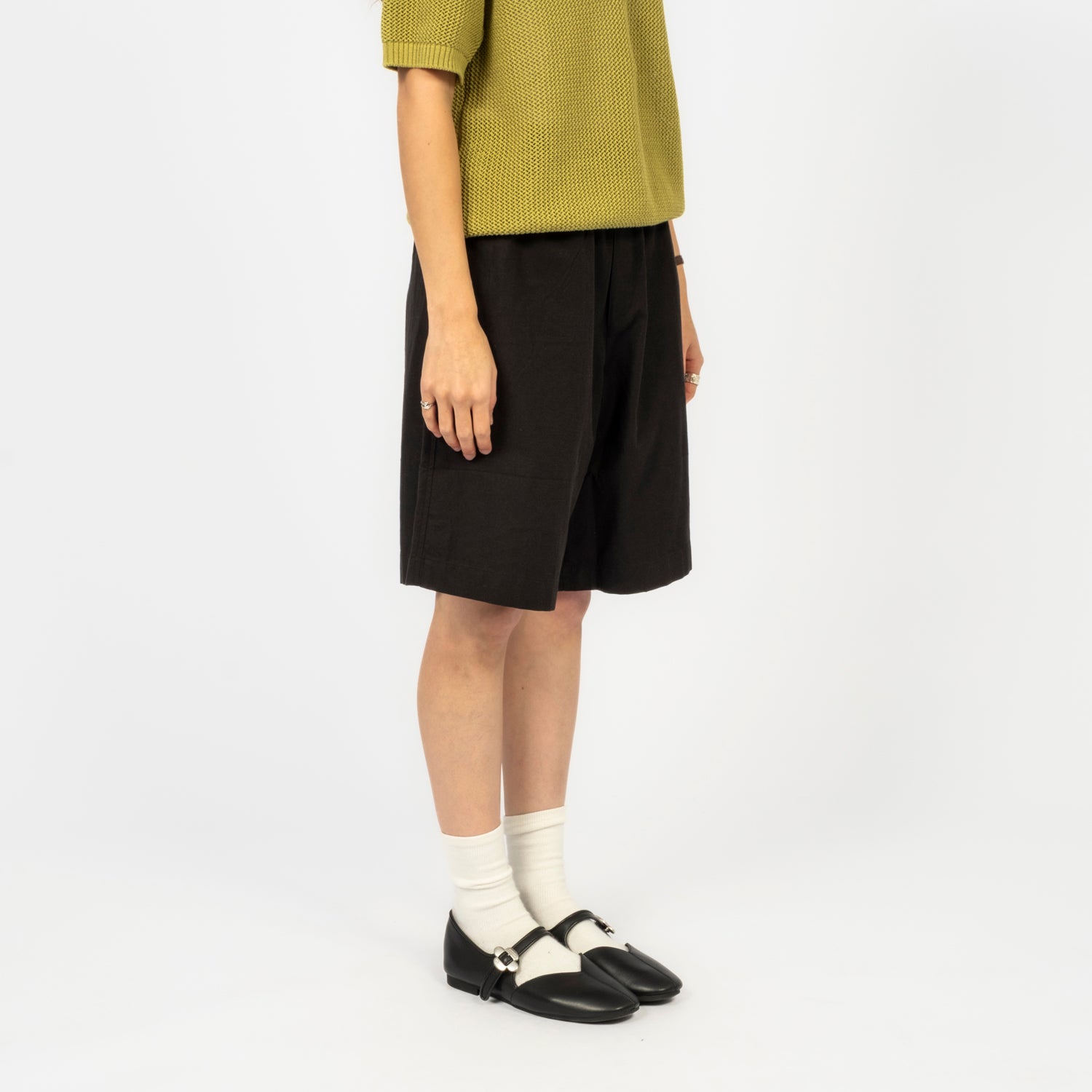 [DUNST] UNISEX PAJAMA BERMUDA SHORTS _ BLACK