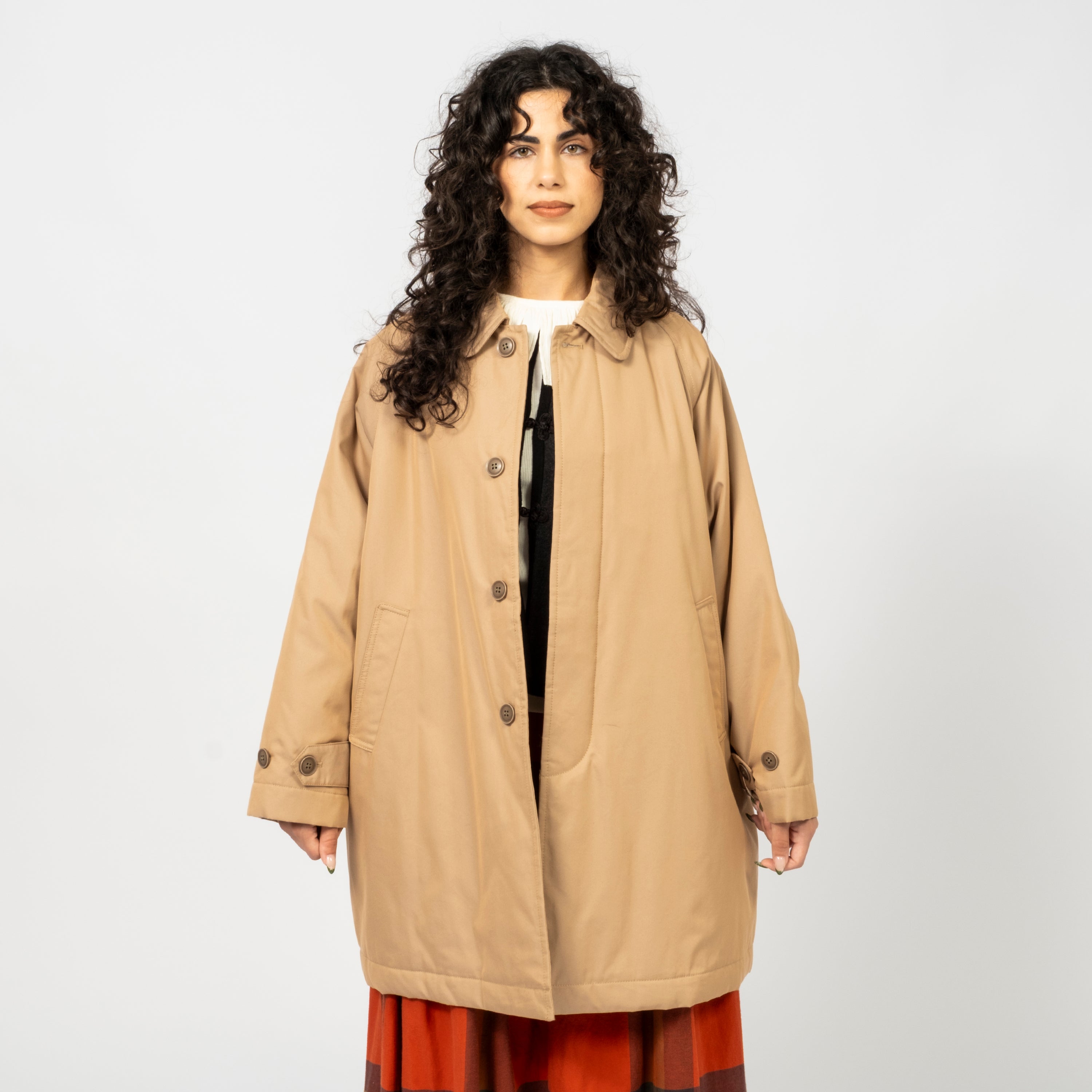 [BEAMS BOY] CHAMBRAY SOUTIEN COLLAR COAT _ BEIGE