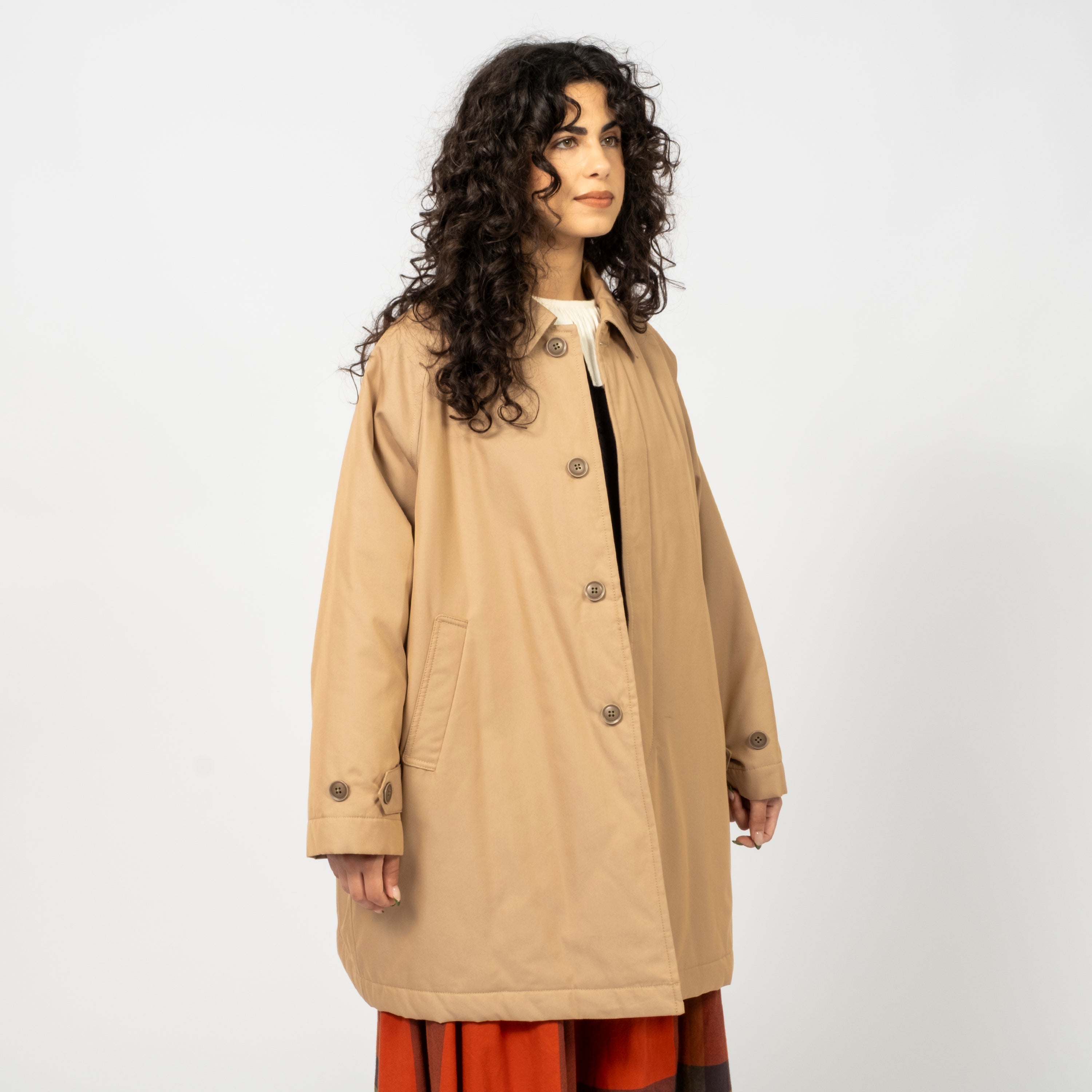 [BEAMS BOY] CHAMBRAY SOUTIEN COLLAR COAT _ BEIGE