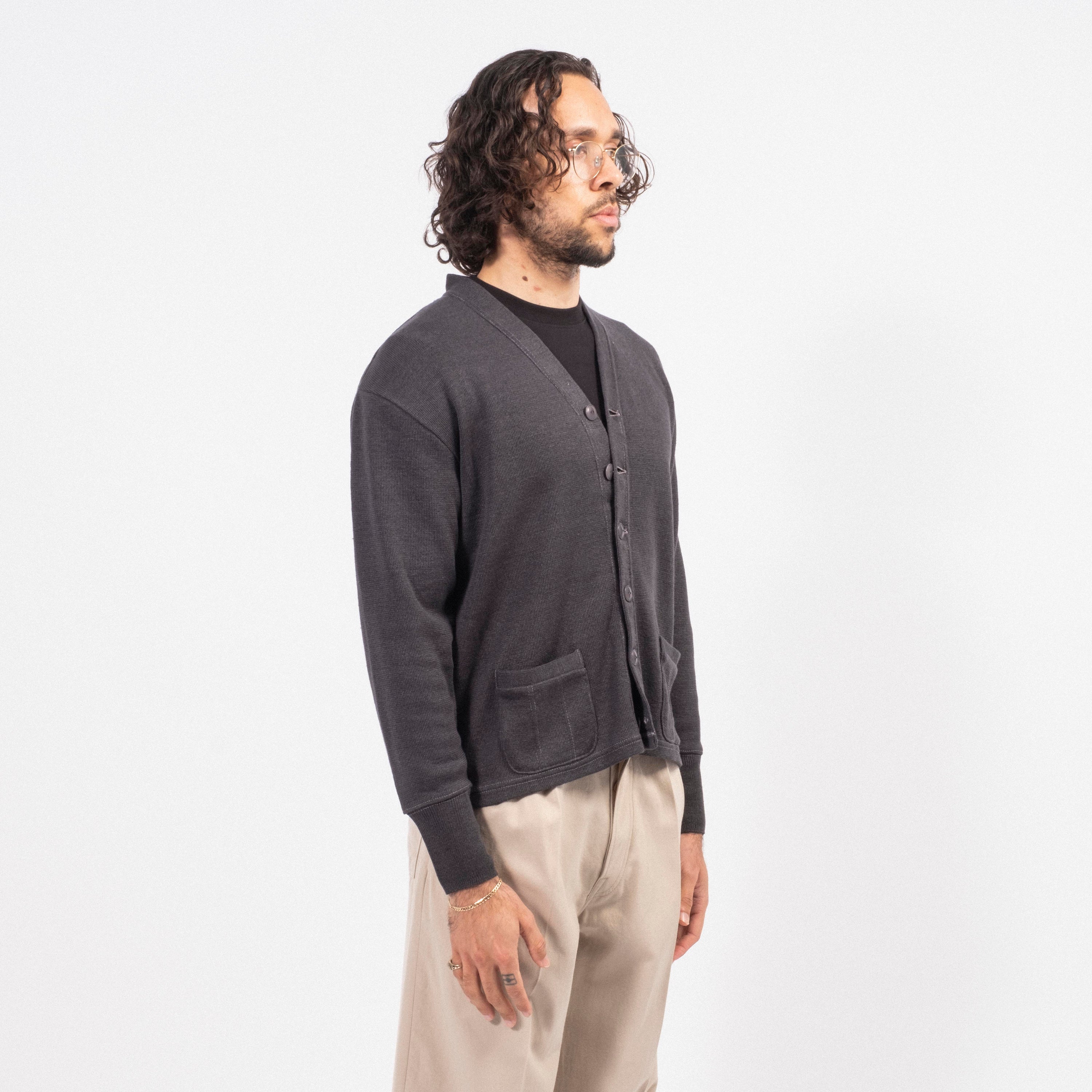[T.T] LOT.524 WORK CARDIGAN _ CHARCOAL