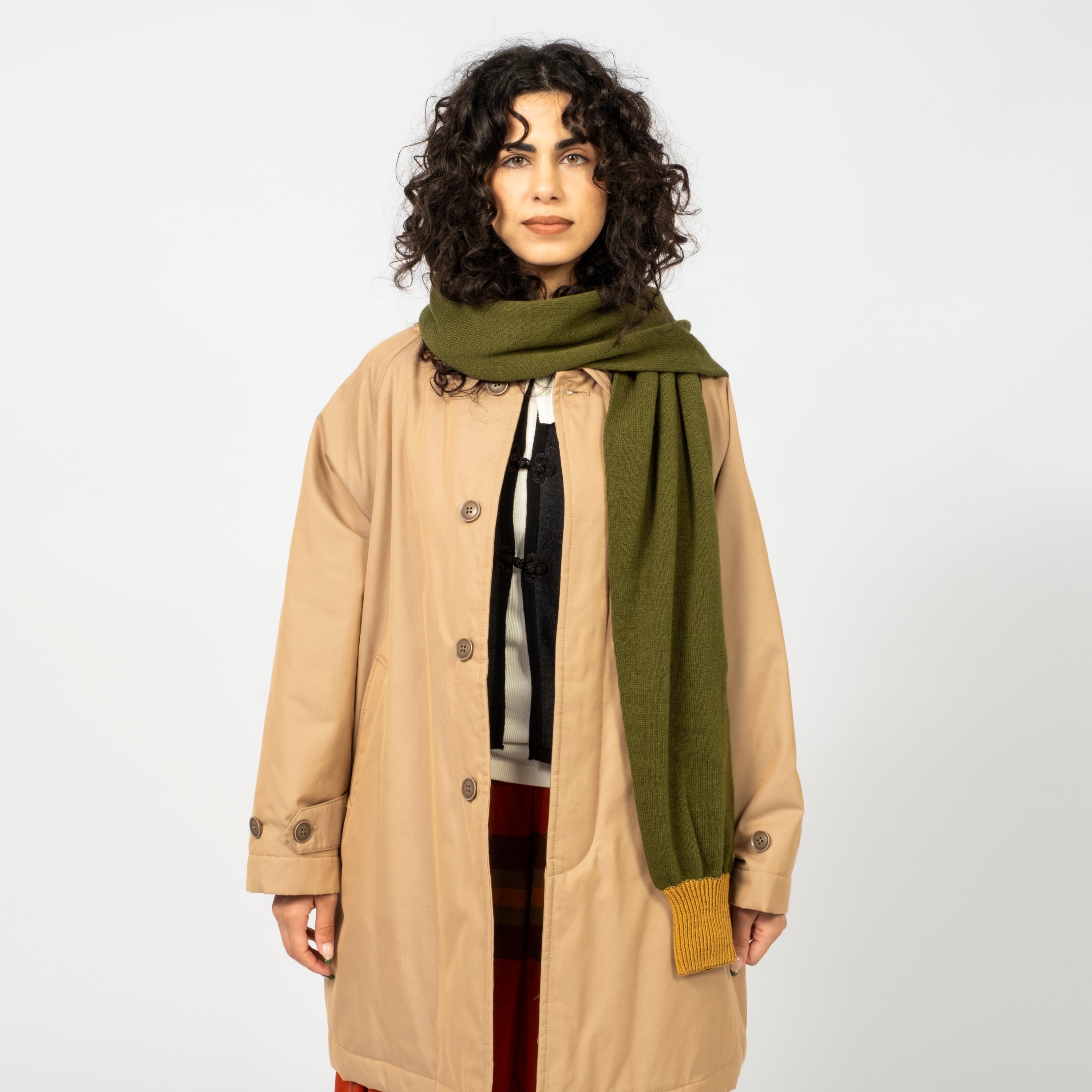 [ROTOTO] R5135 SWEATER SLEEVE _ KHAKI/BEIGE