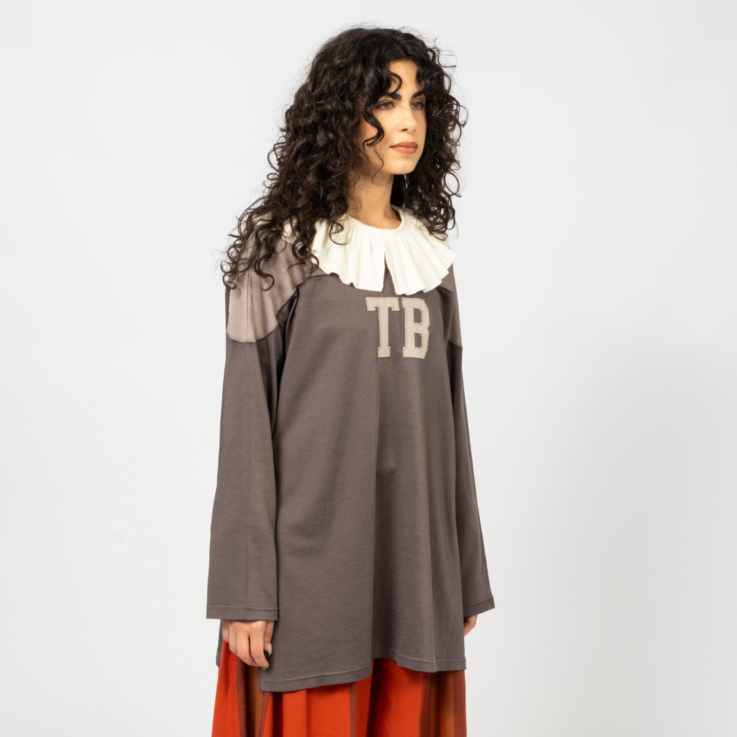 [BEAMS BOY] O.LOGO FOOTBALL LONGSLEEVE TSHIRT _ GREY