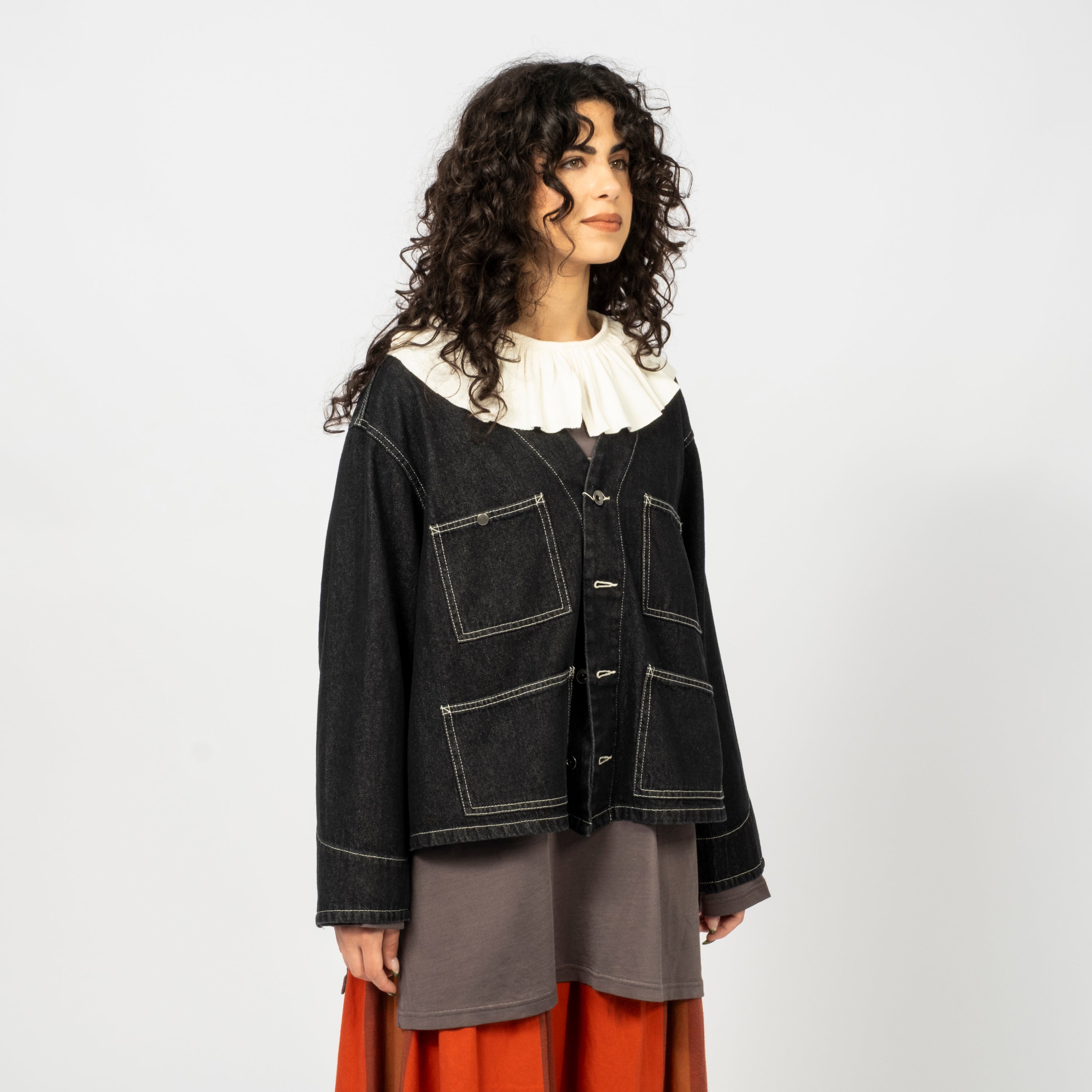 [BEAMS BOY] O.DENIM ENGINEER JACKET _ BLACK