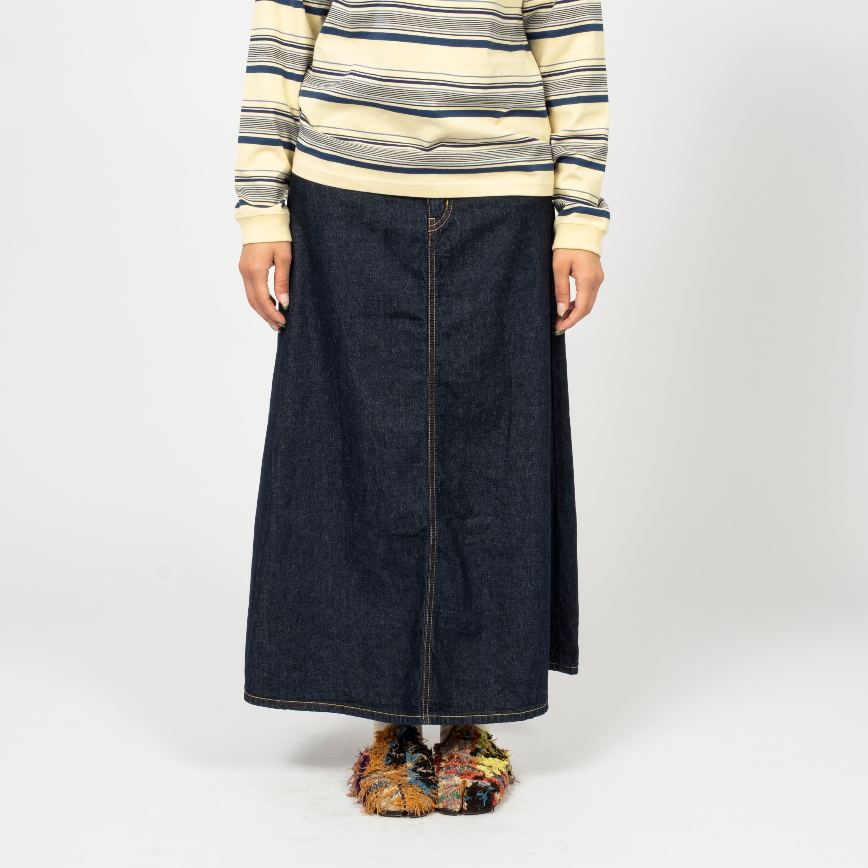 [BEAMS BOY] O.DENIM 5 POCKET MAXI SKIRT _ INDIGO