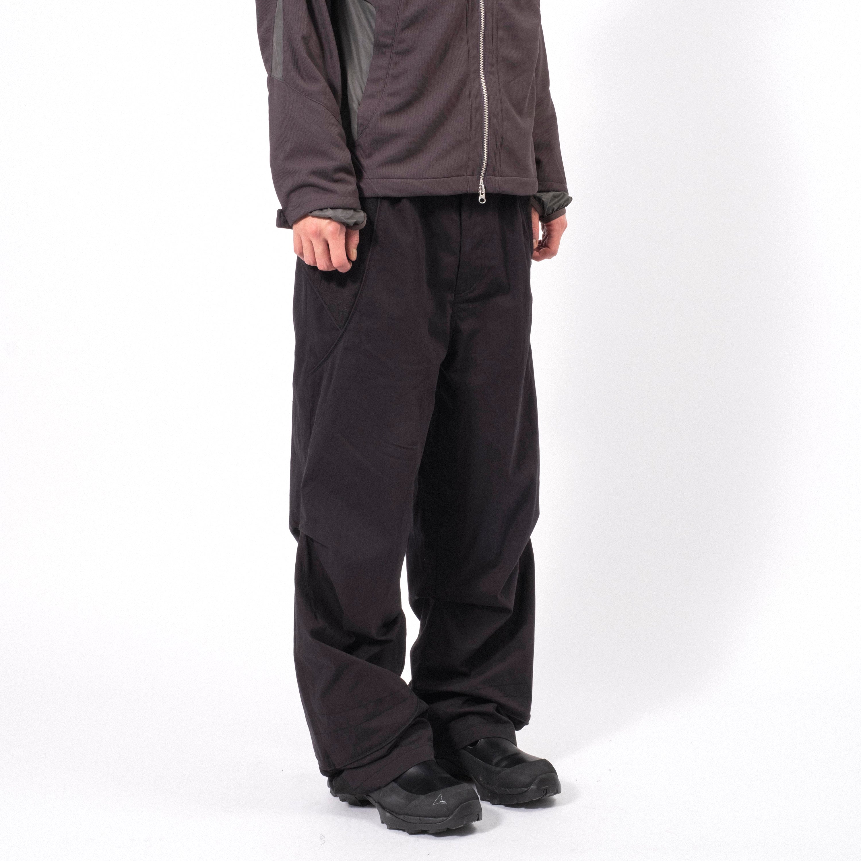 [SAN SAN GEAR] LINEN BLOCK PANTS _ BLACK