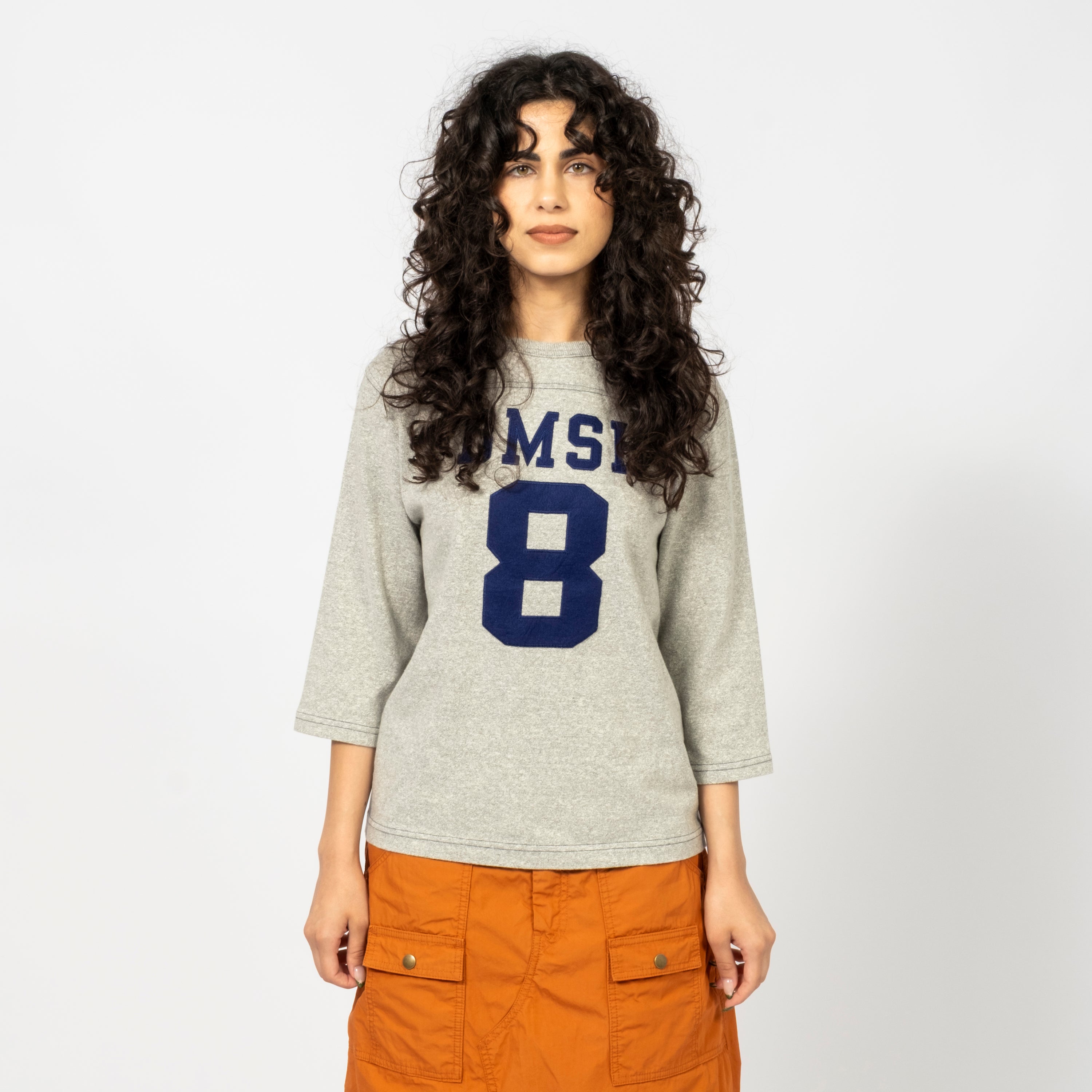 [BEAMS BOY] O.KNIT F/B3/4 _ T-GREY