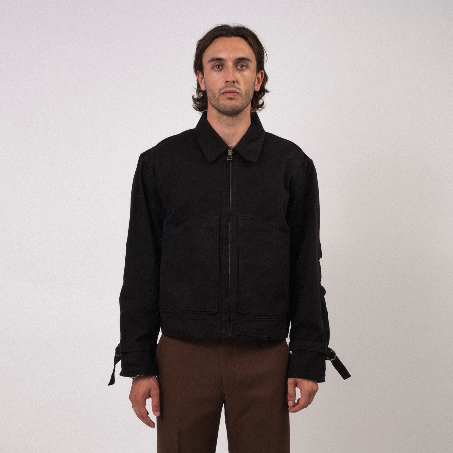 [STOCKHOLM (SURFBOARD) CLUB] U3000100 WORK JACKET _ BLACK