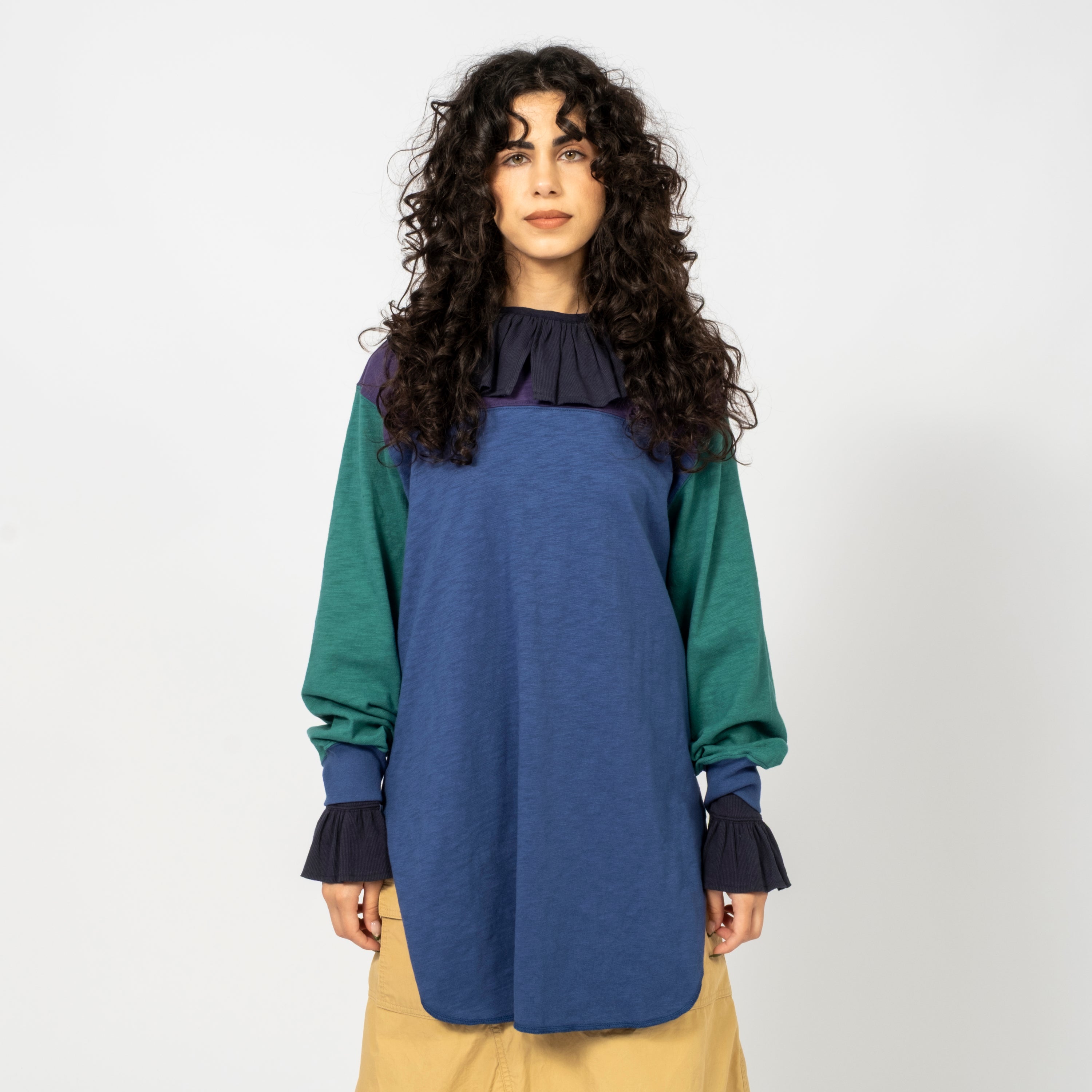 [BEAMS BOY] O.CRAZY FOOTBALL DRESS _ BLUE