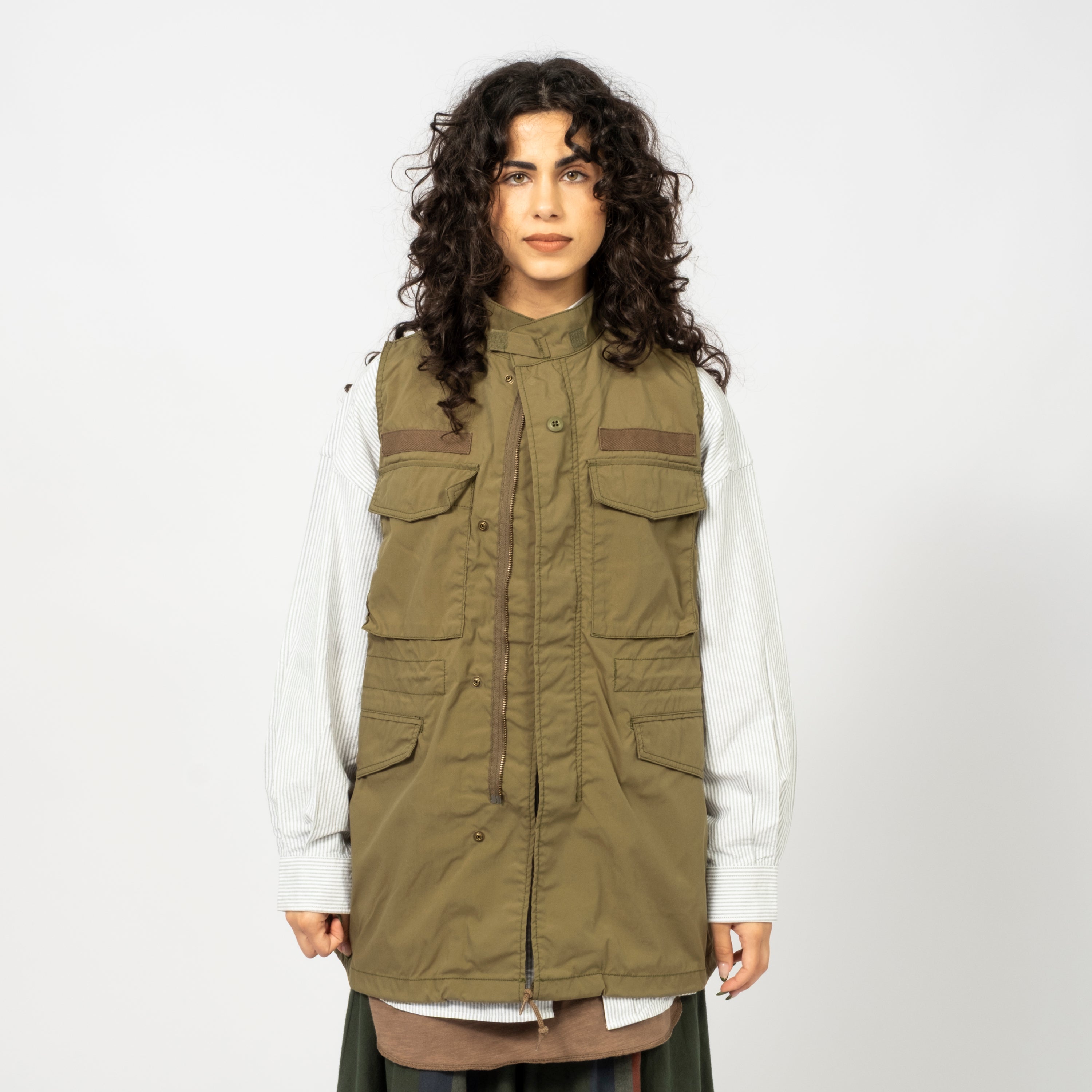 [BEAMS BOY] O.FATIGUE VEST _ OLIVE