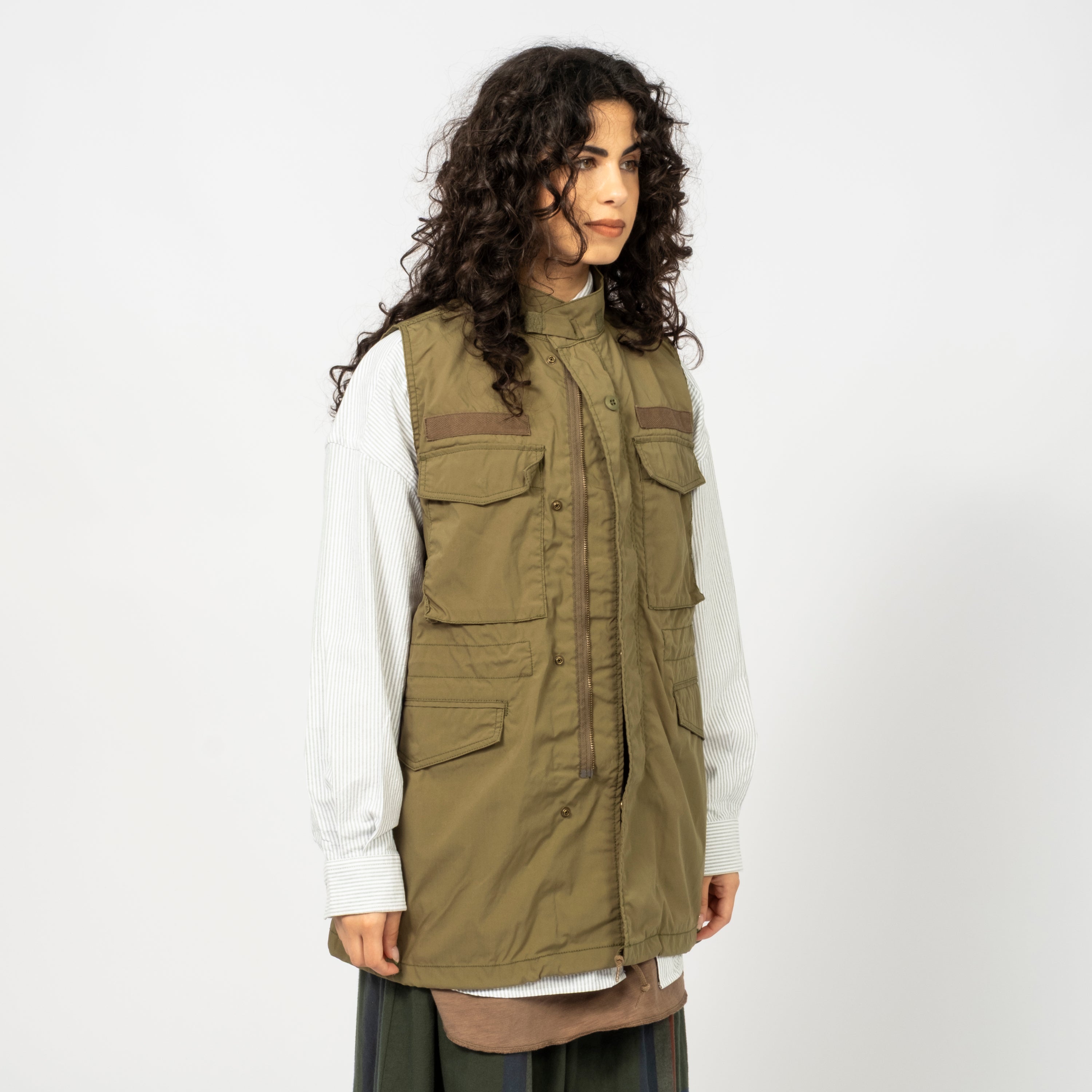 [BEAMS BOY] O.FATIGUE VEST _ OLIVE
