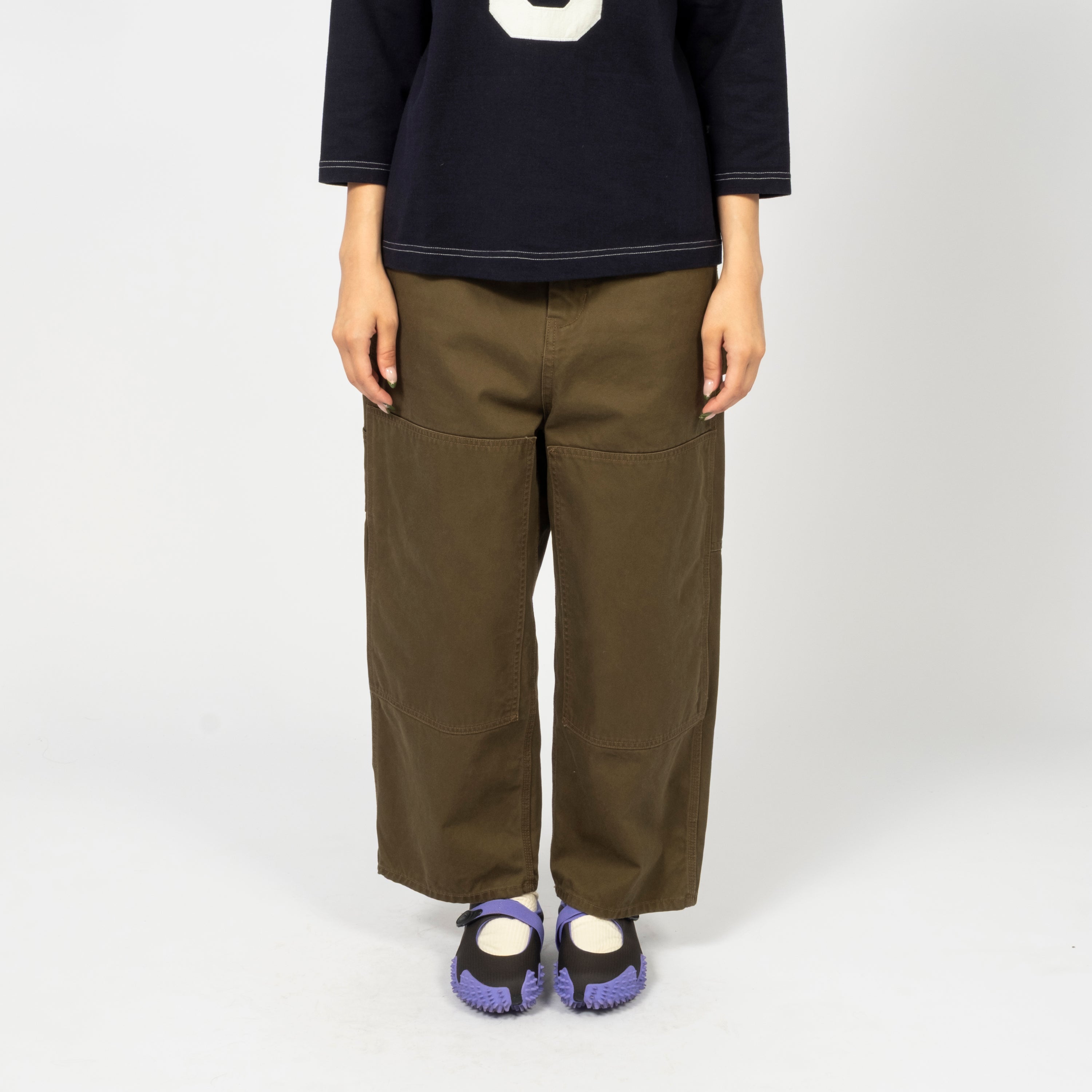 [BEAMS BOY] G.D/KNEE PAINTER _ OLIVE