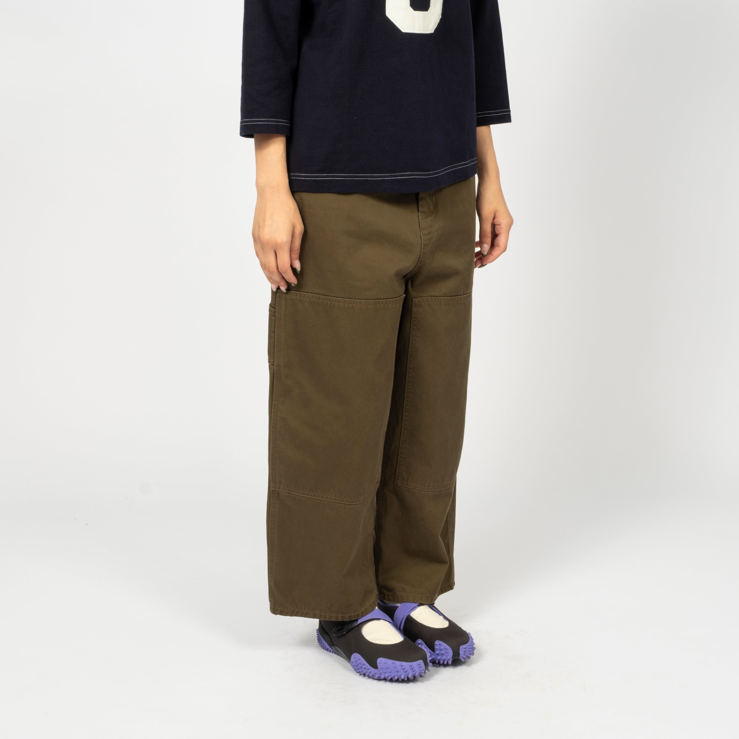 [BEAMS BOY] G.D/KNEE PAINTER _ OLIVE