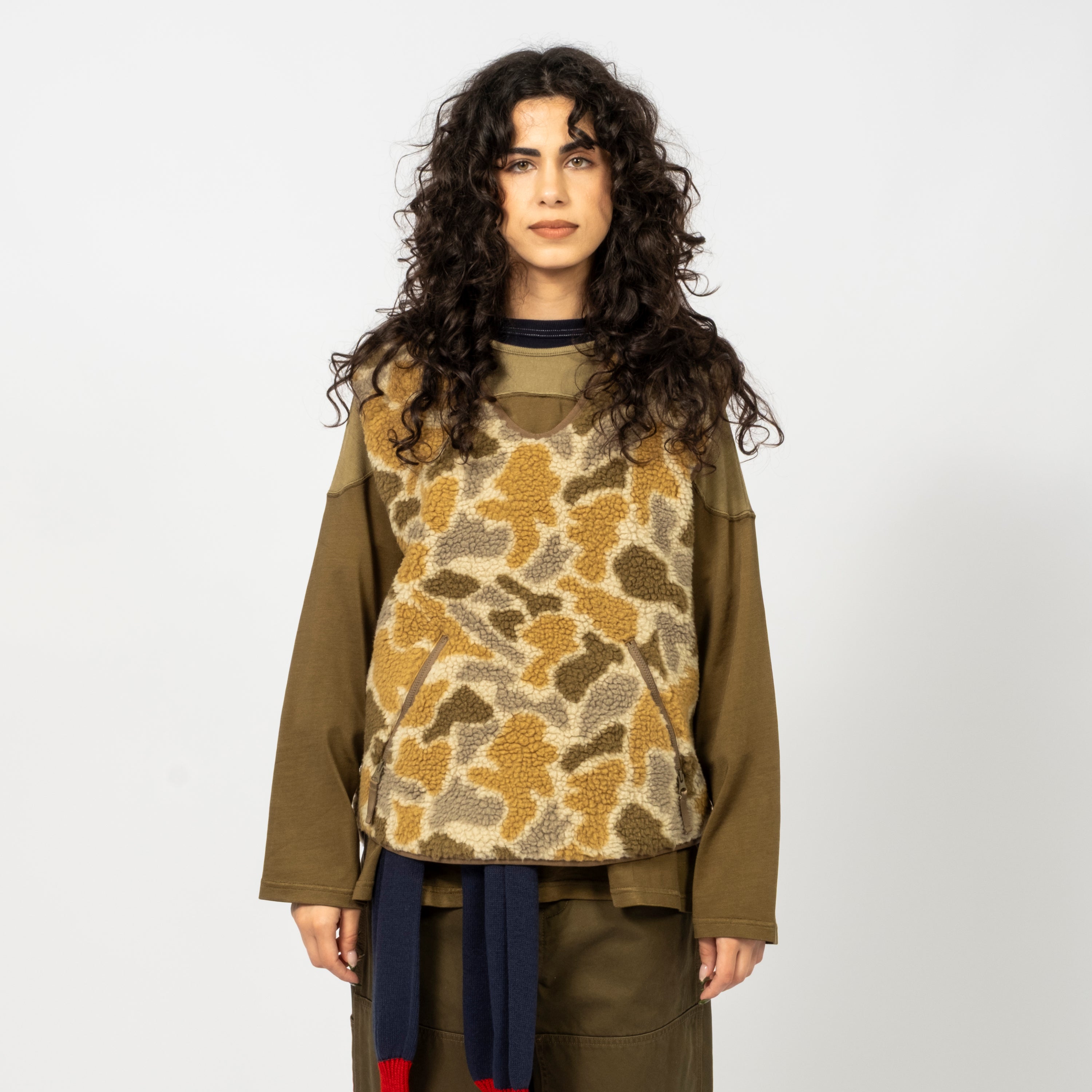 [BEAMS BOY] O.BOY JACQUARD BOA PULLOVER _ BEIGE