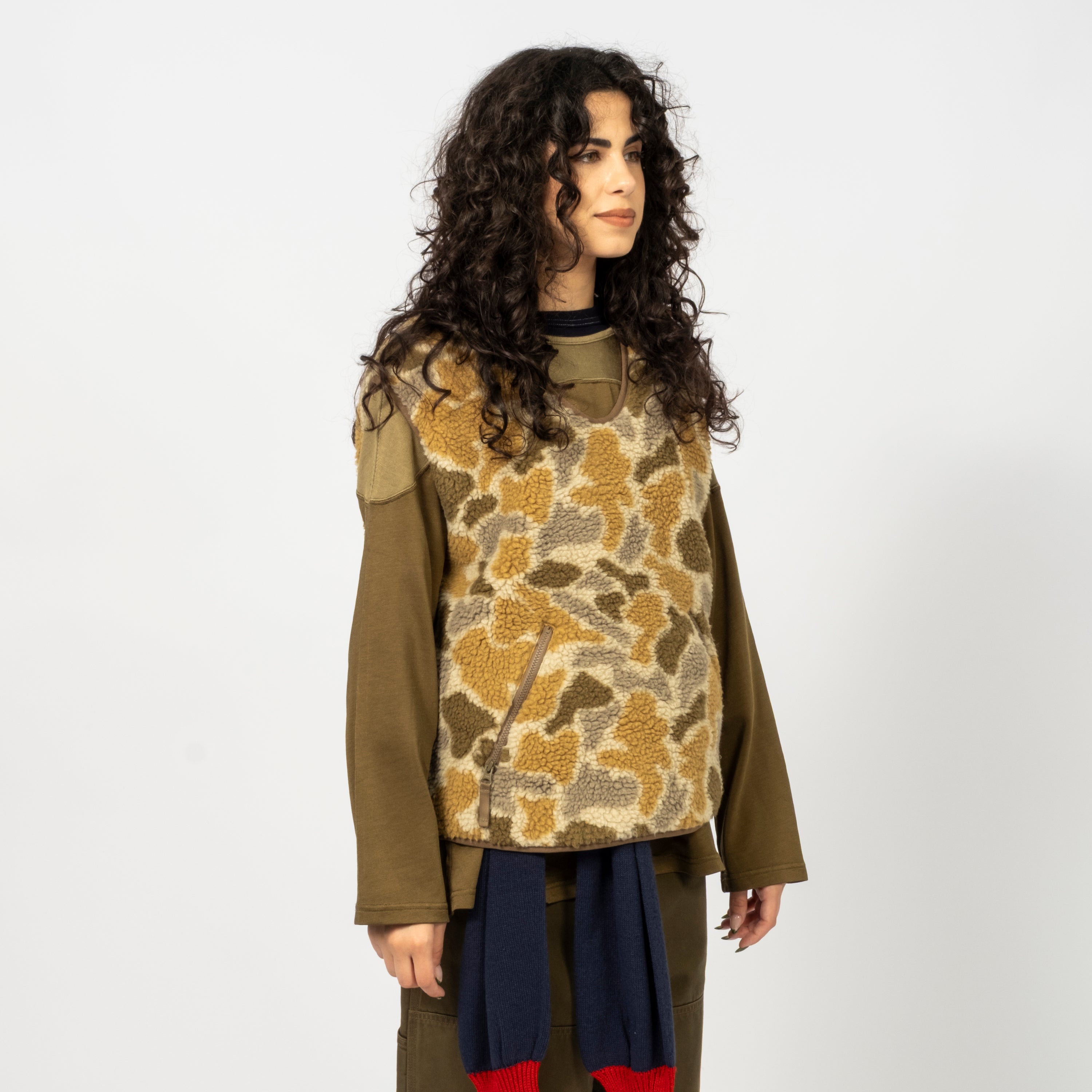 [BEAMS BOY] O.BOY JACQUARD BOA PULLOVER _ BEIGE