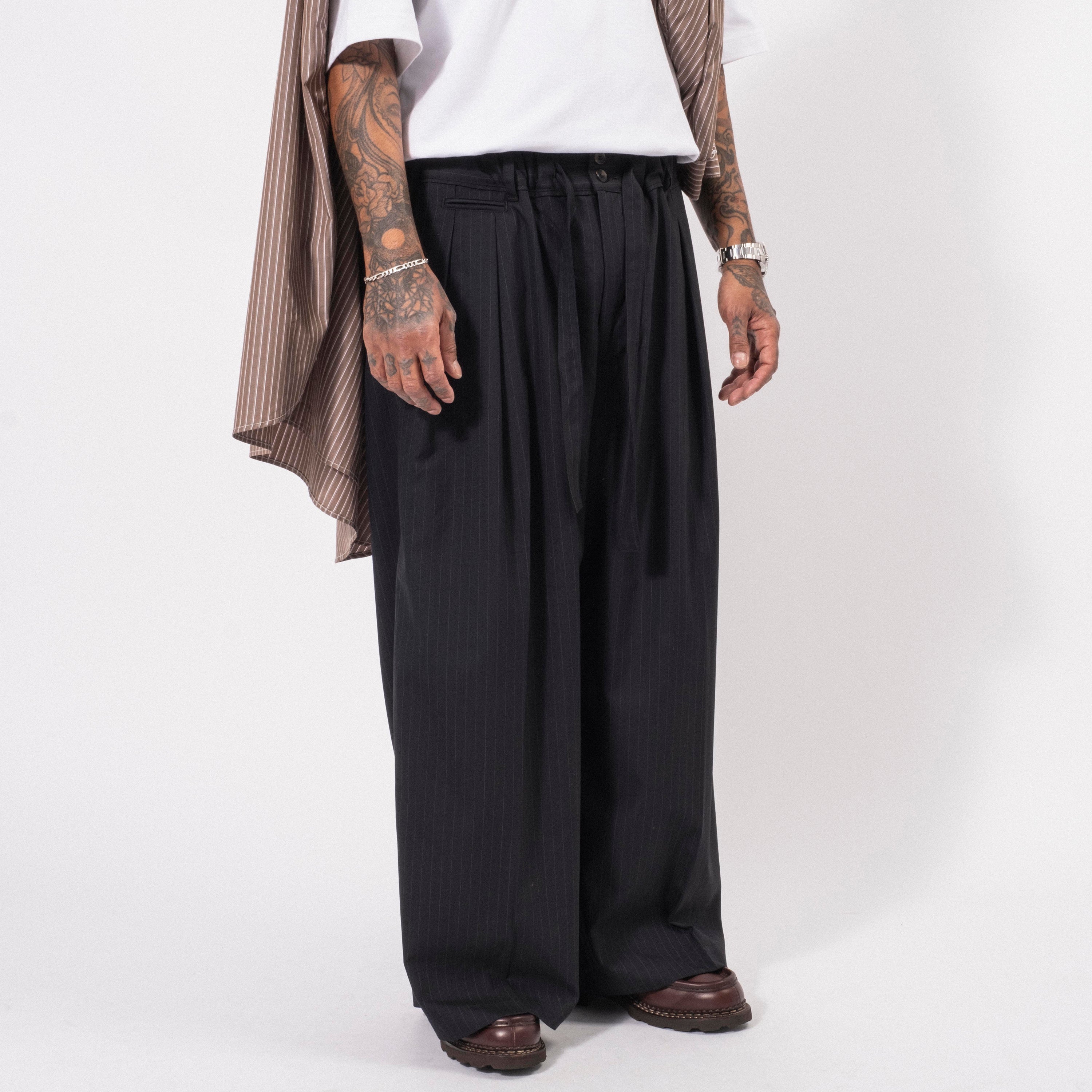 [SILLAGE] HAKAMA PANTS _ BLACK STRIPE