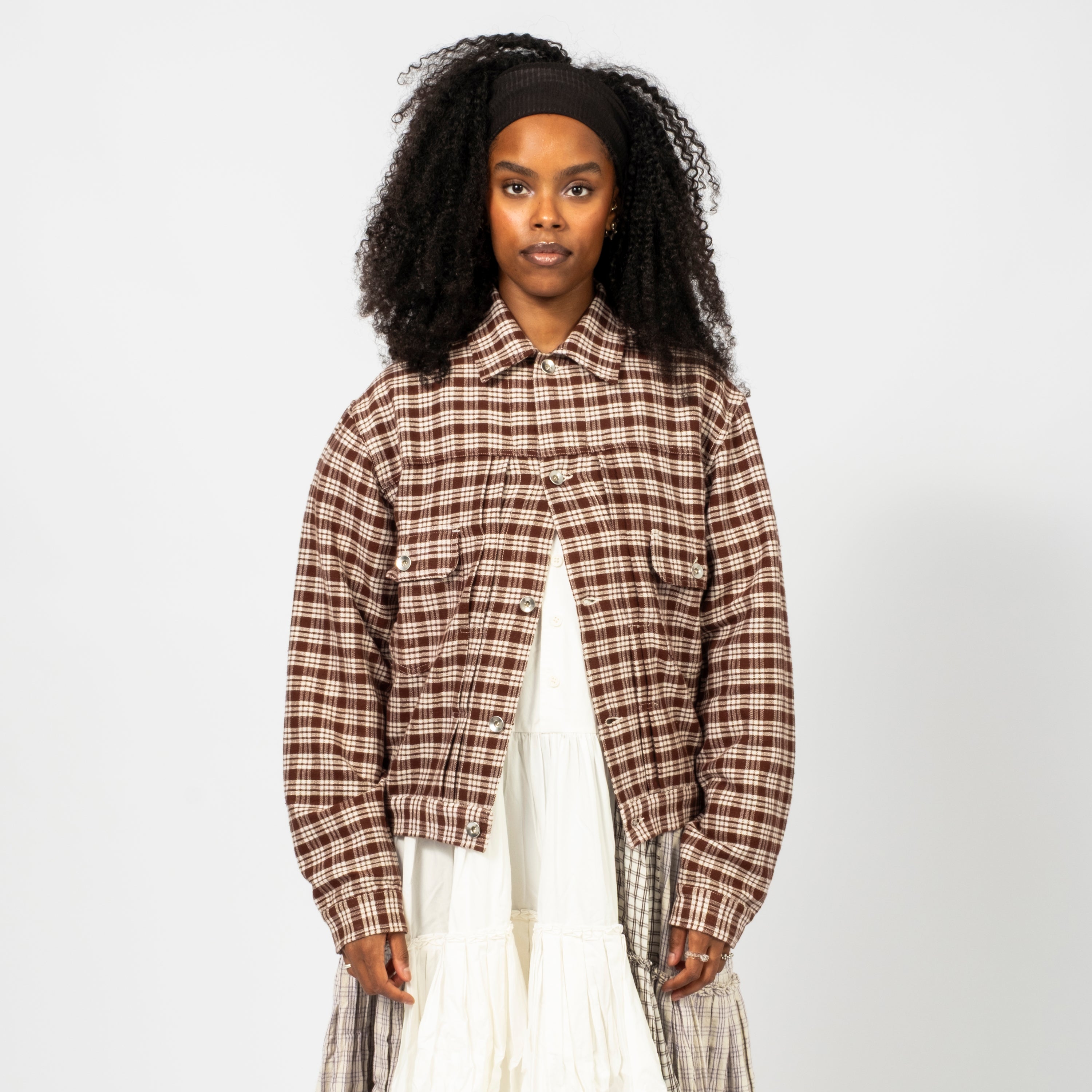 [STORY MFG] TUESDAY JACKET _ WOOD CHECK HANDLOOM