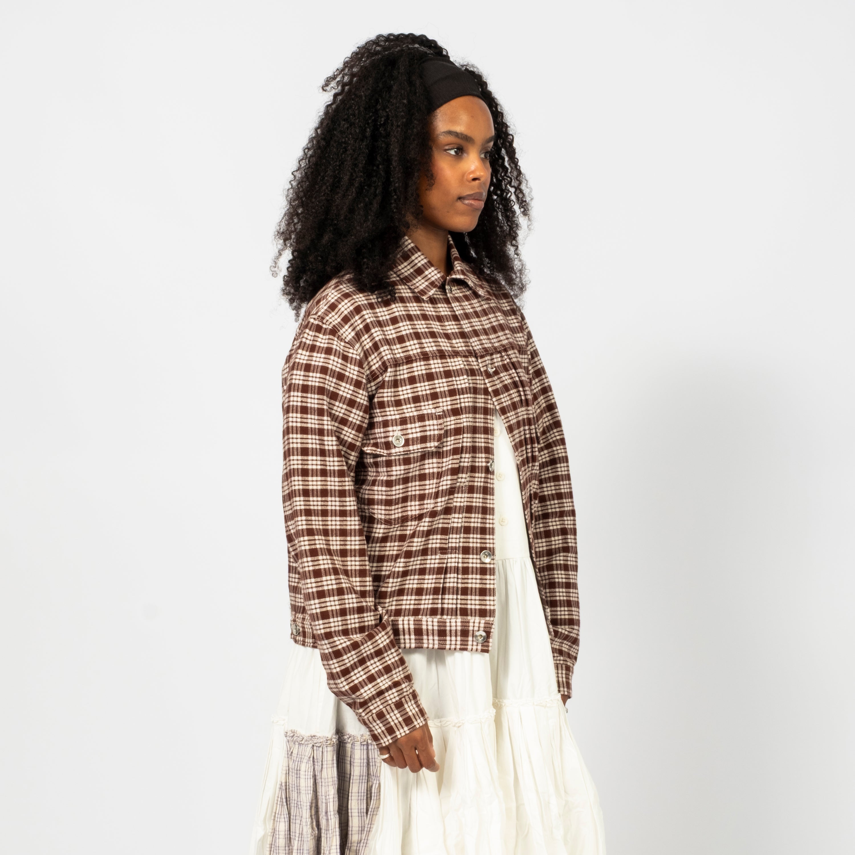 [STORY MFG] TUESDAY JACKET _ WOOD CHECK HANDLOOM