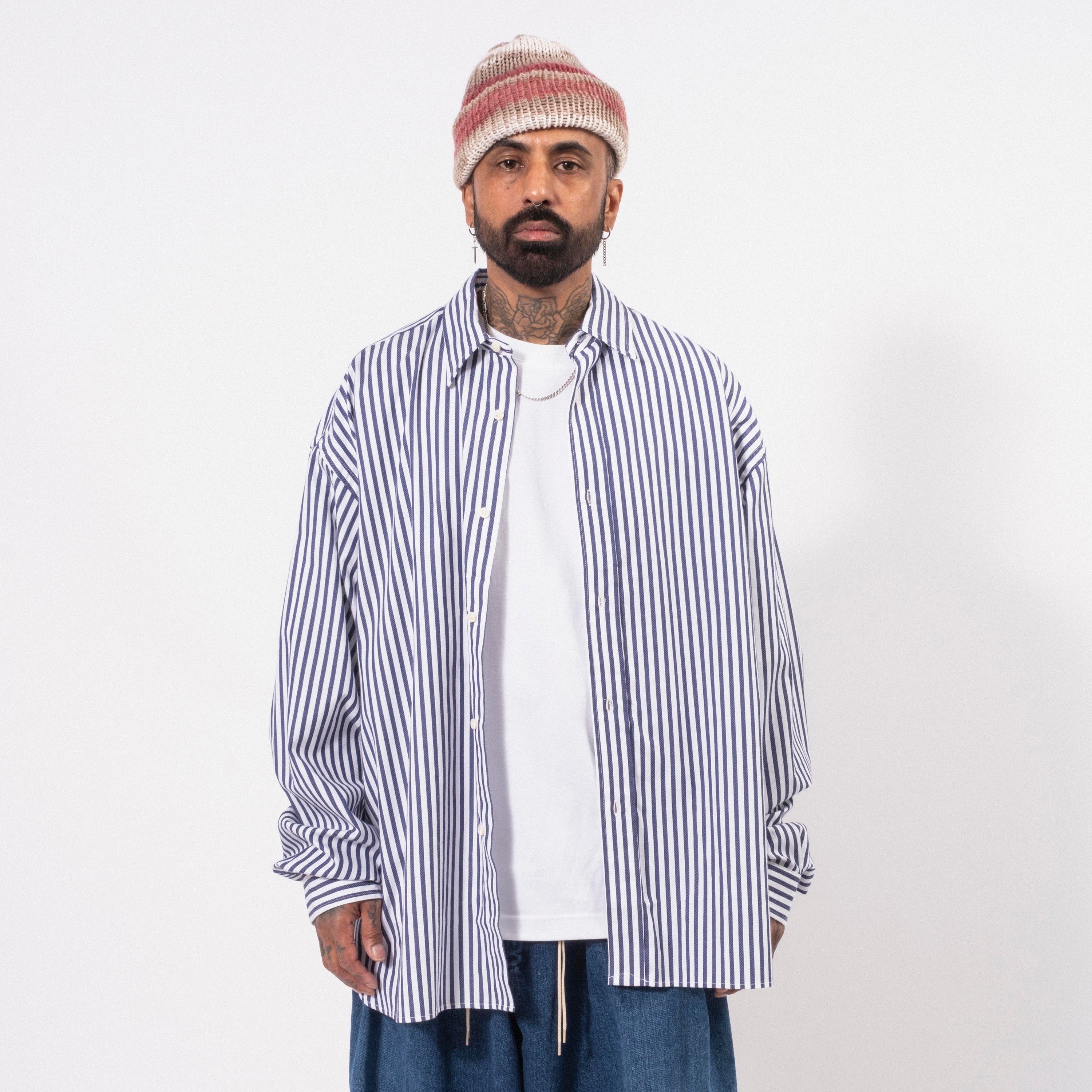 [SILLAGE] RIB BLOUSON DEADSTOCK _ NAVY STRIPE