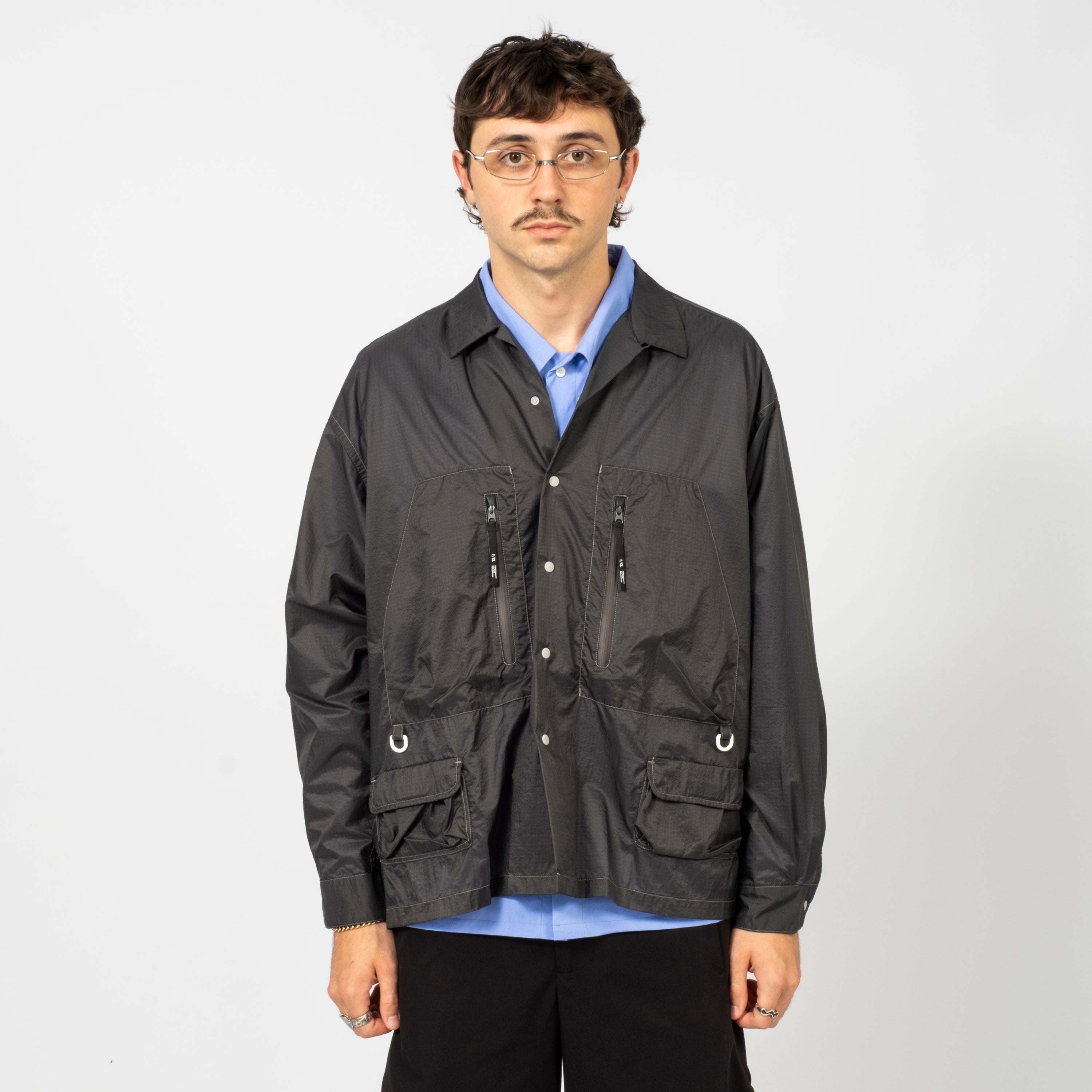 [F/CE] 15D NYLON RIPSTOP SHIRT _ CHARCOAL