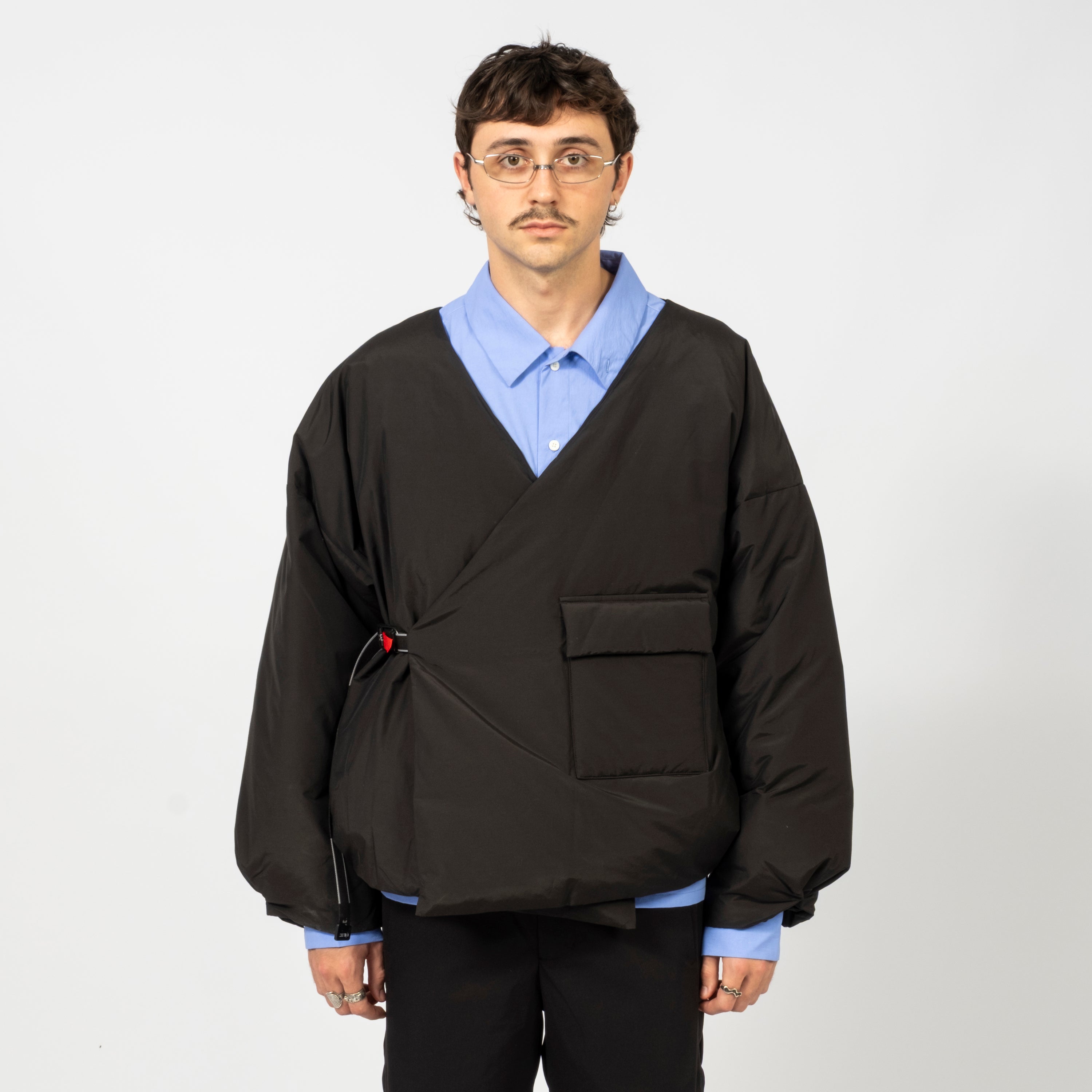 [F/CE] RECYCLED DOWN STRUCTURED WRAP JACKET _ BLACK