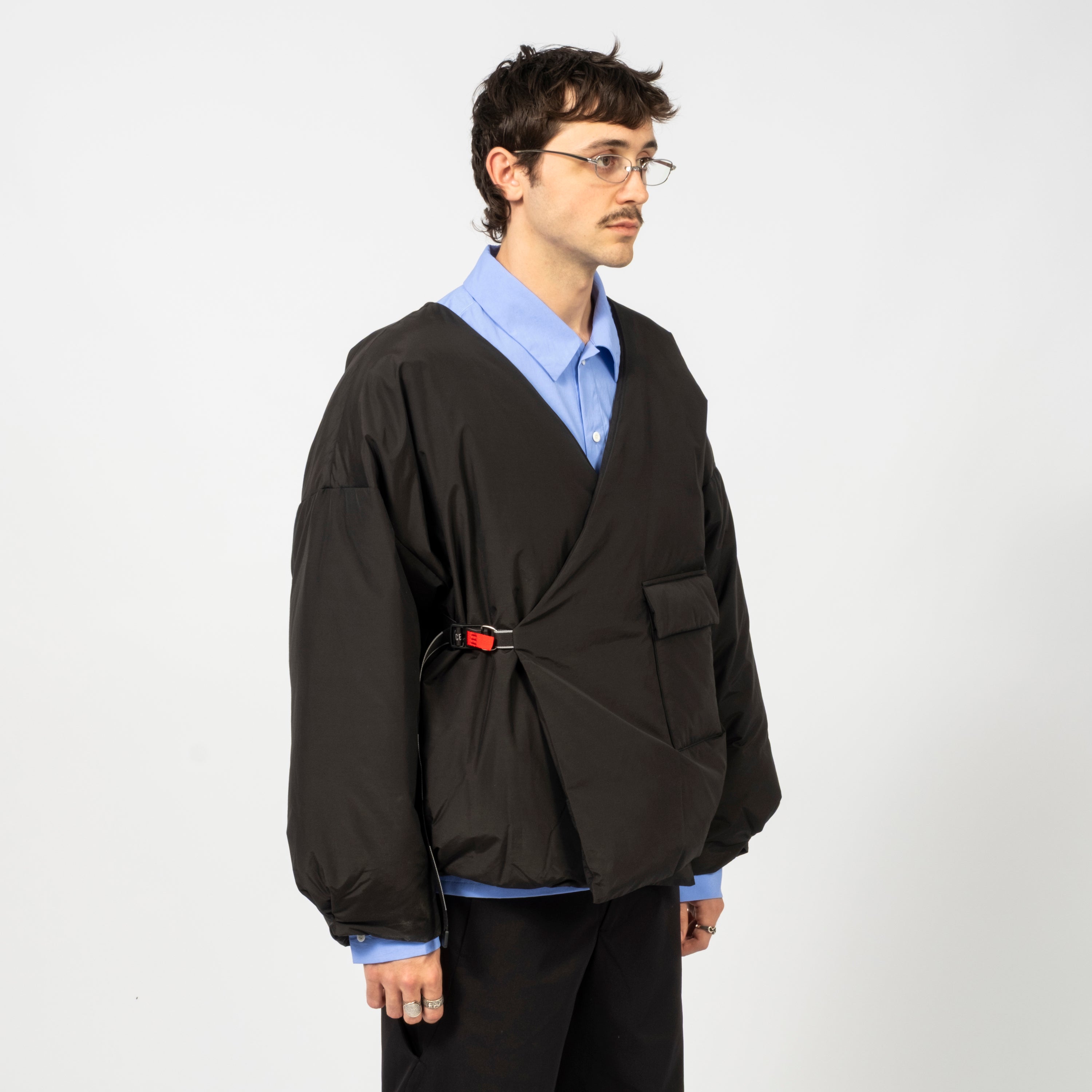 [F/CE] RECYCLED DOWN STRUCTURED WRAP JACKET _ BLACK