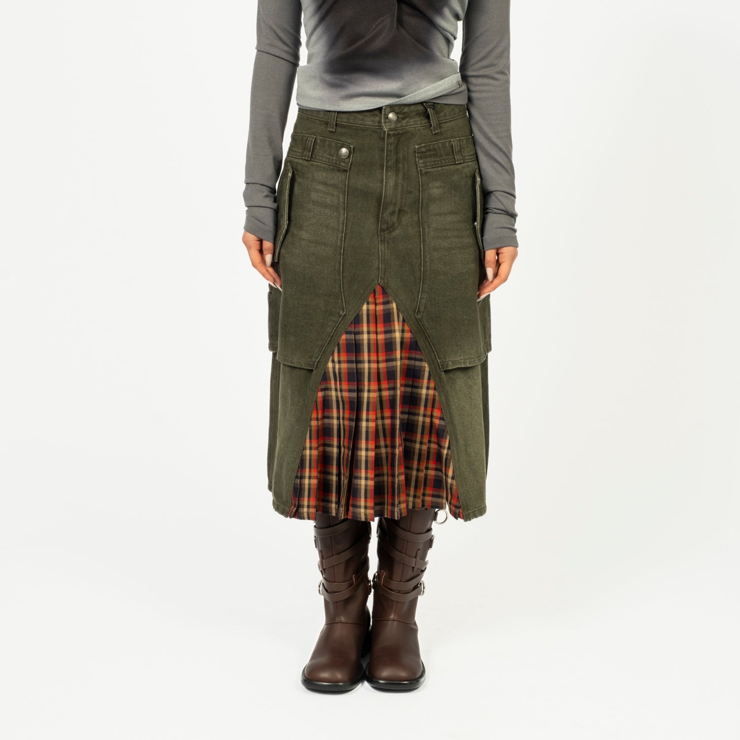 [ANDERSSON BELL] RAPTOR LAYERED PLEATS SKIRT