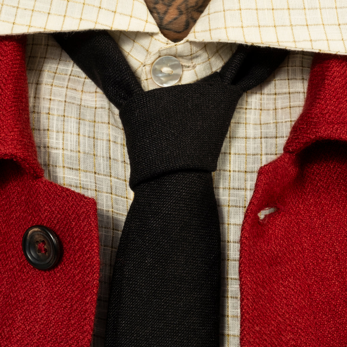 [HENDER SCHEME] LINEN NECKTIE _ BLACK