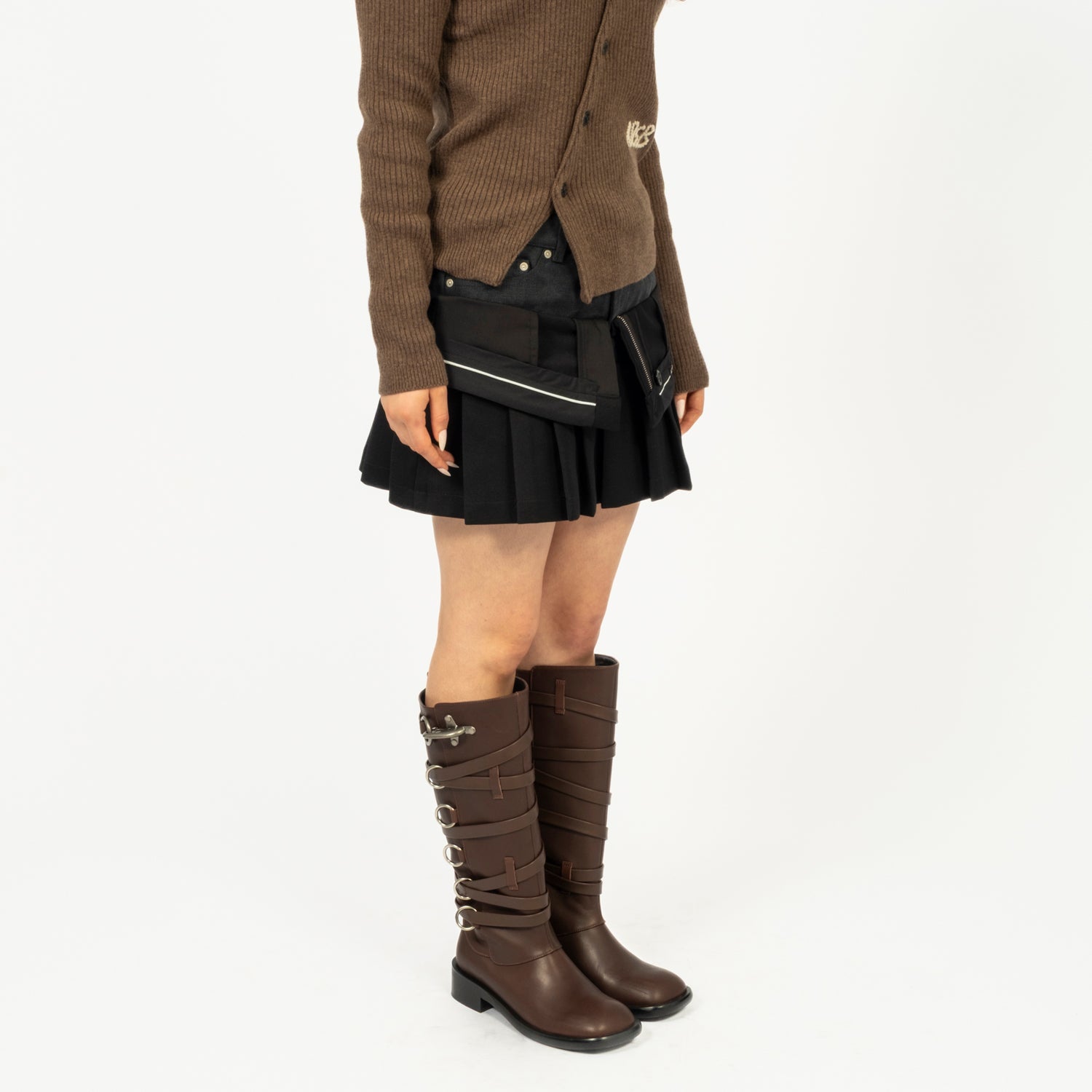 [ANDERSSON BELL] INSIDE OUT PLEATS SKIRT _ BLACK