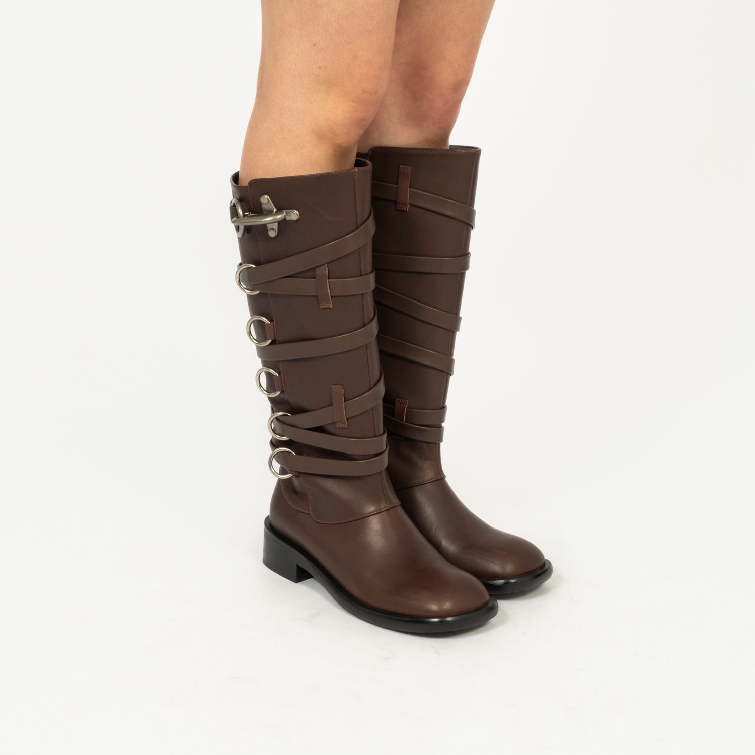 [ANDERSSON BELL] HARNESS BOOTS _ BROWN