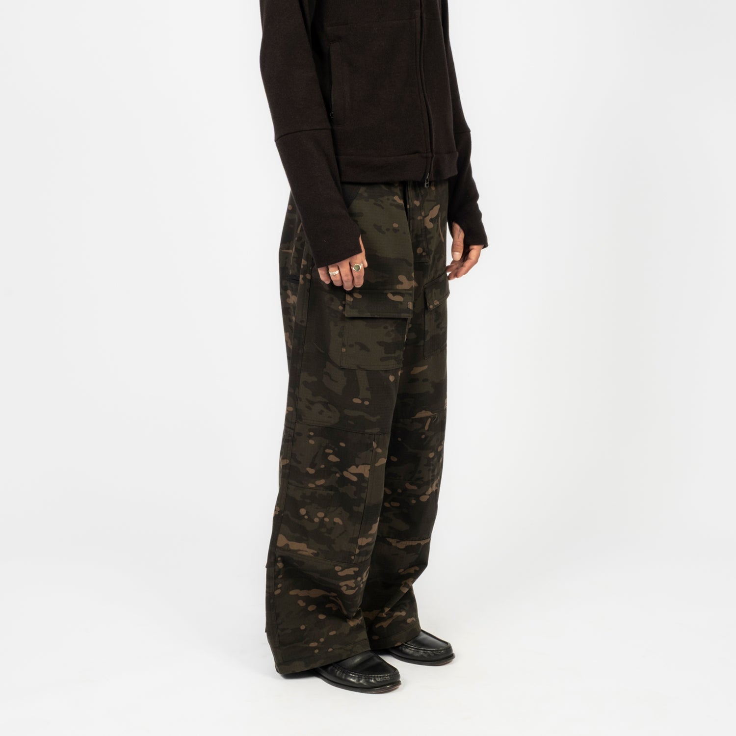 [HATCHINGROOM] TACTICAL PANTS RIPSTOP _ CAMO BLACK