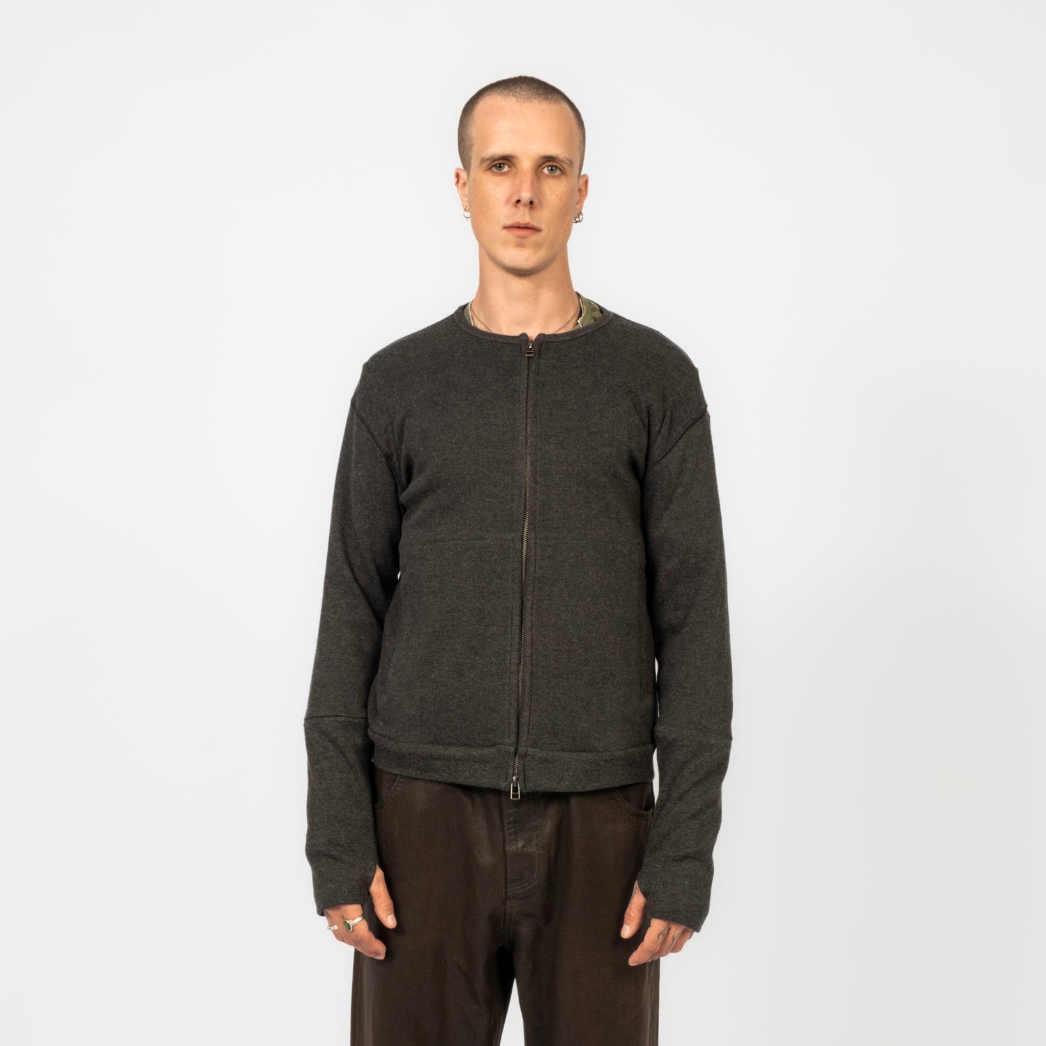 [HATCHINGROOM] LAYER CARDIGAN V2 _ CHARCOAL